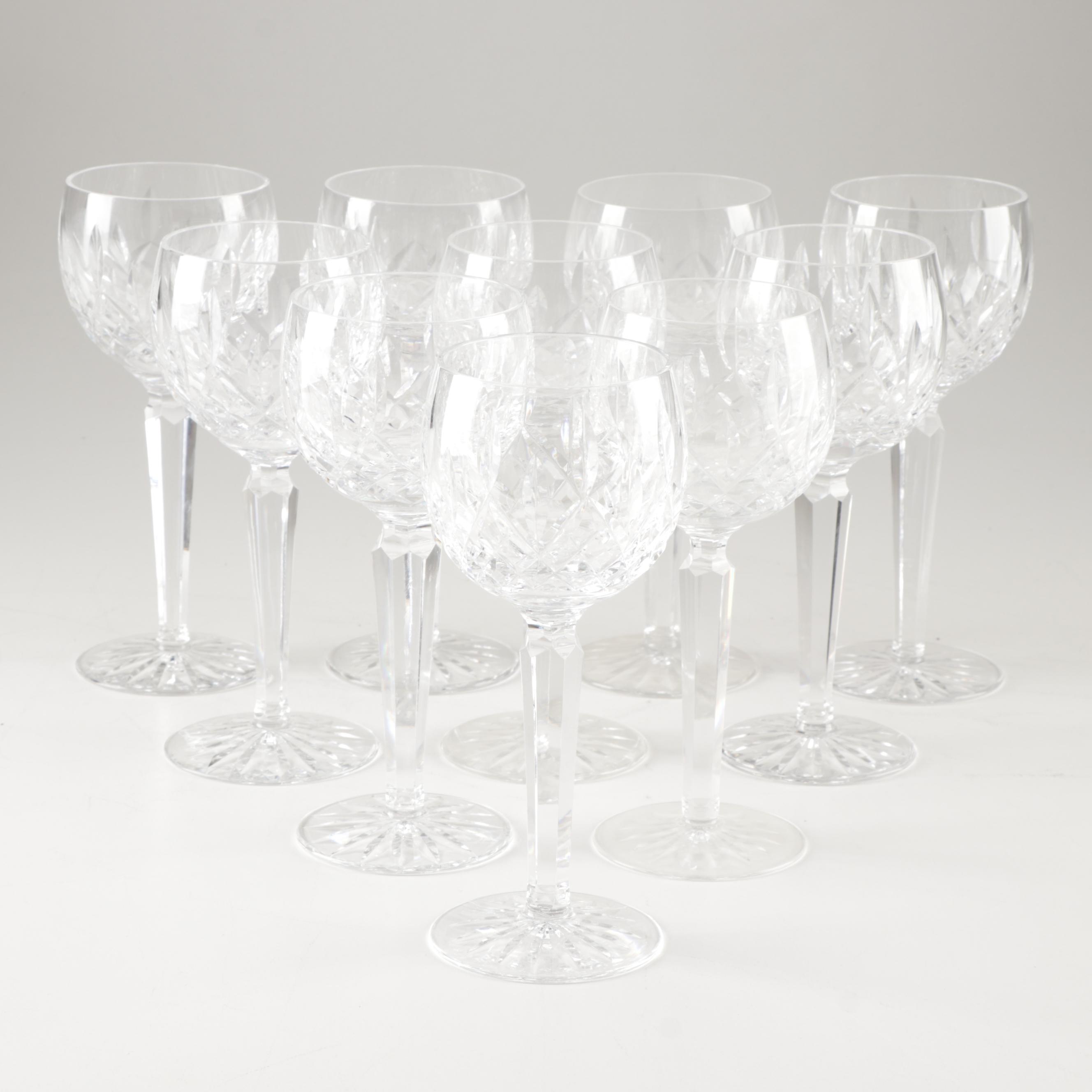 Waterford "Lismore" Crystal Wine Hocks