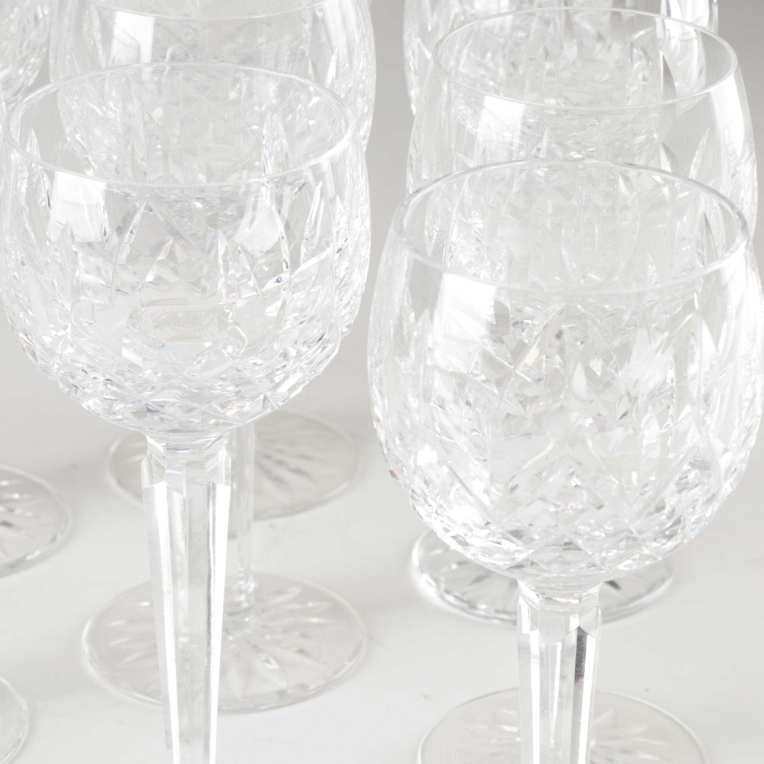 Waterford "Lismore" Crystal Wine Hocks
