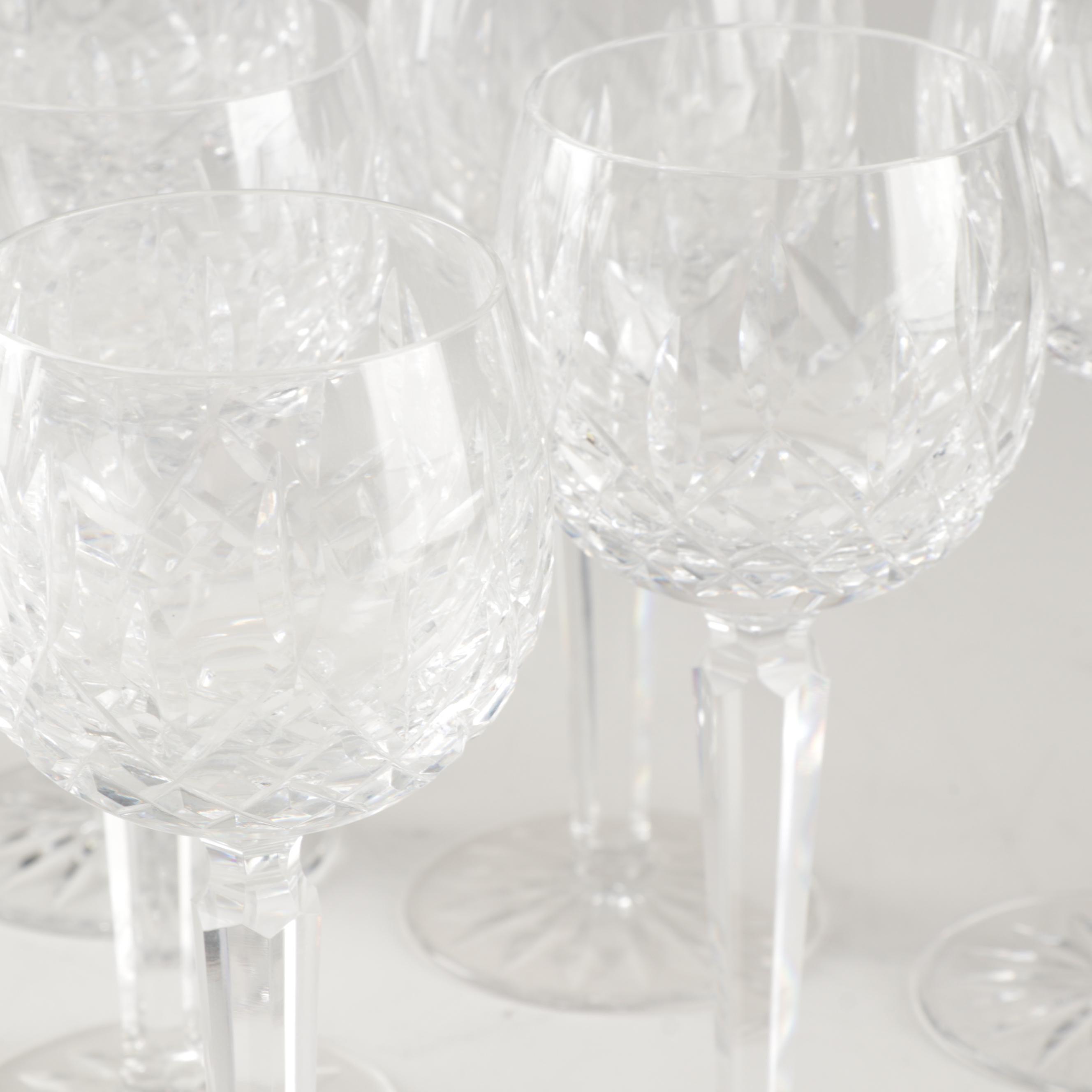 Waterford "Lismore" Crystal Wine Hocks