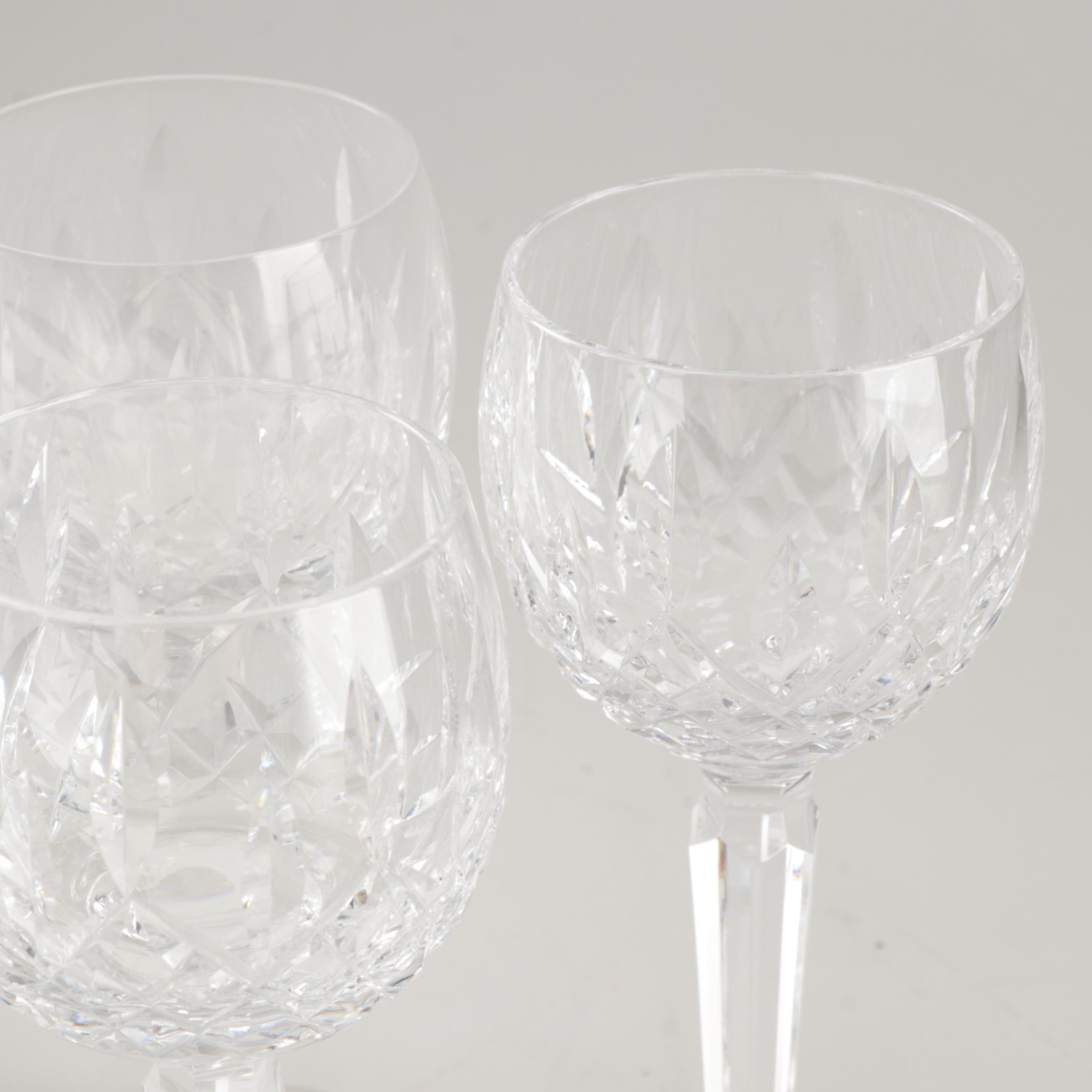Waterford "Lismore" Crystal Wine Hocks