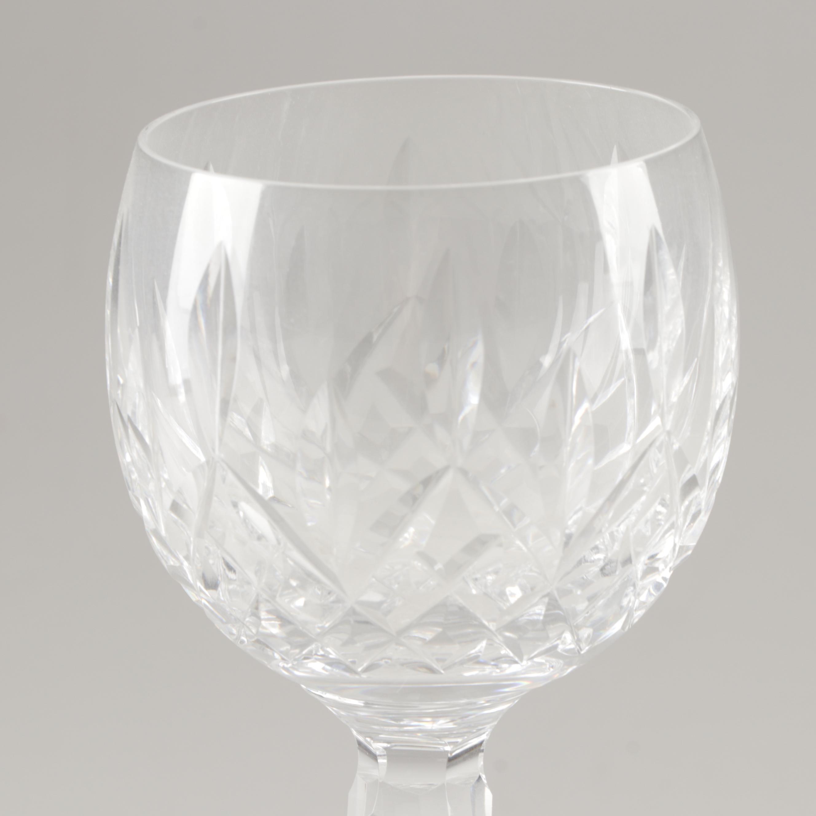 Waterford "Lismore" Crystal Wine Hocks