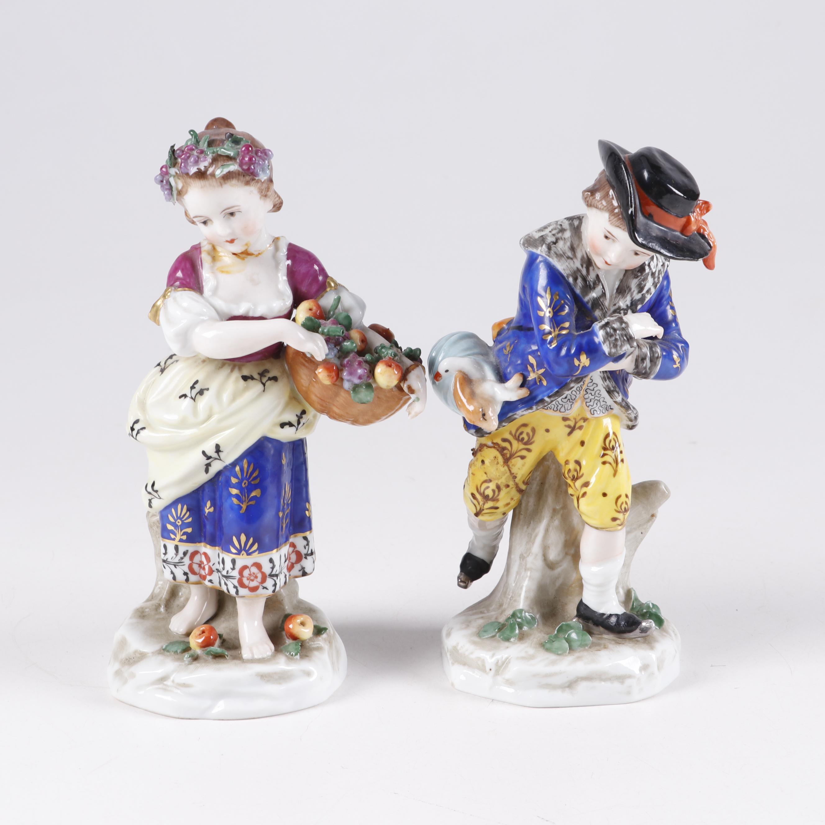 German Sitzendorf Style Porcelain Figurines
