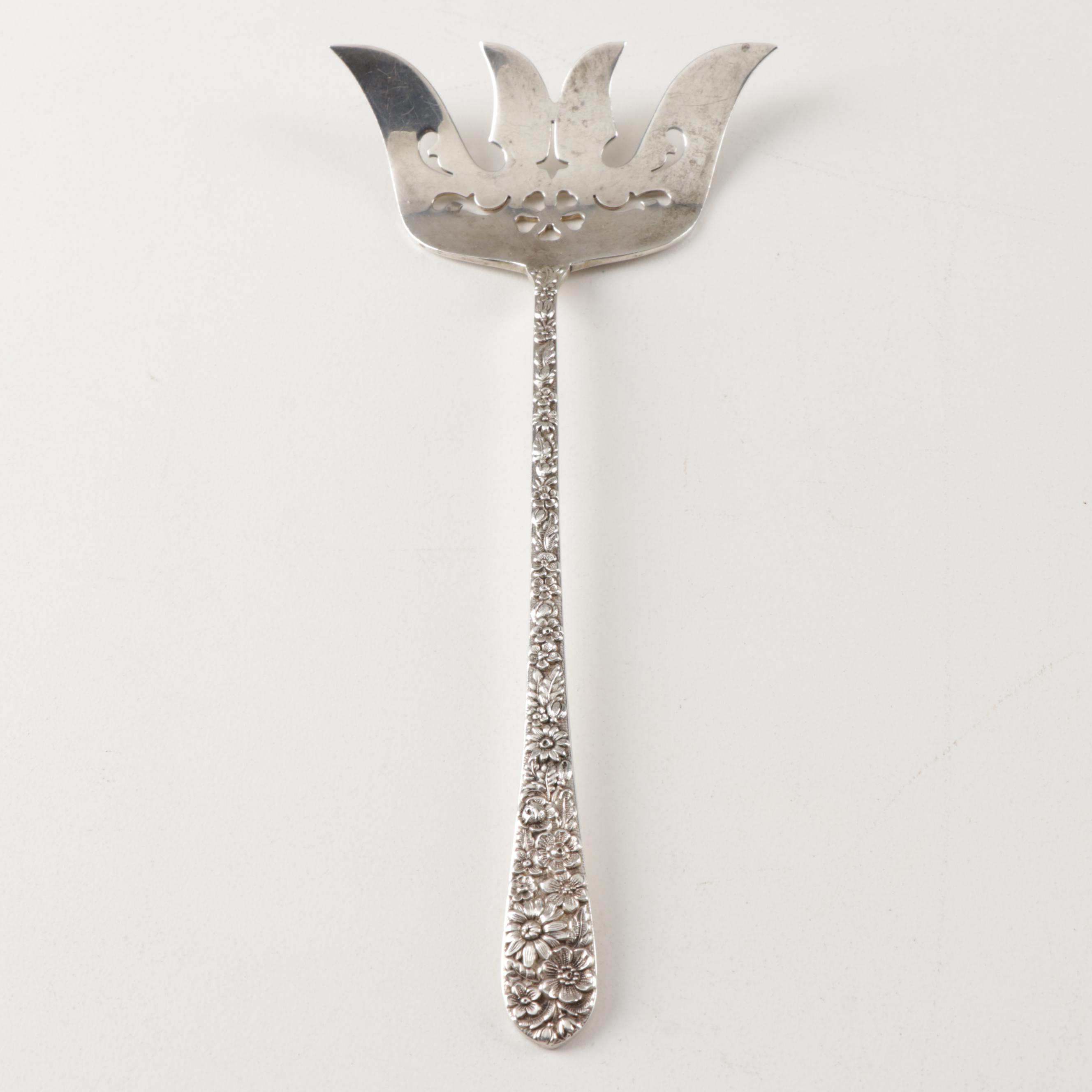Alvin "Bridal Bouquet" Sterling Silver Bacon Fork, Circa 1932
