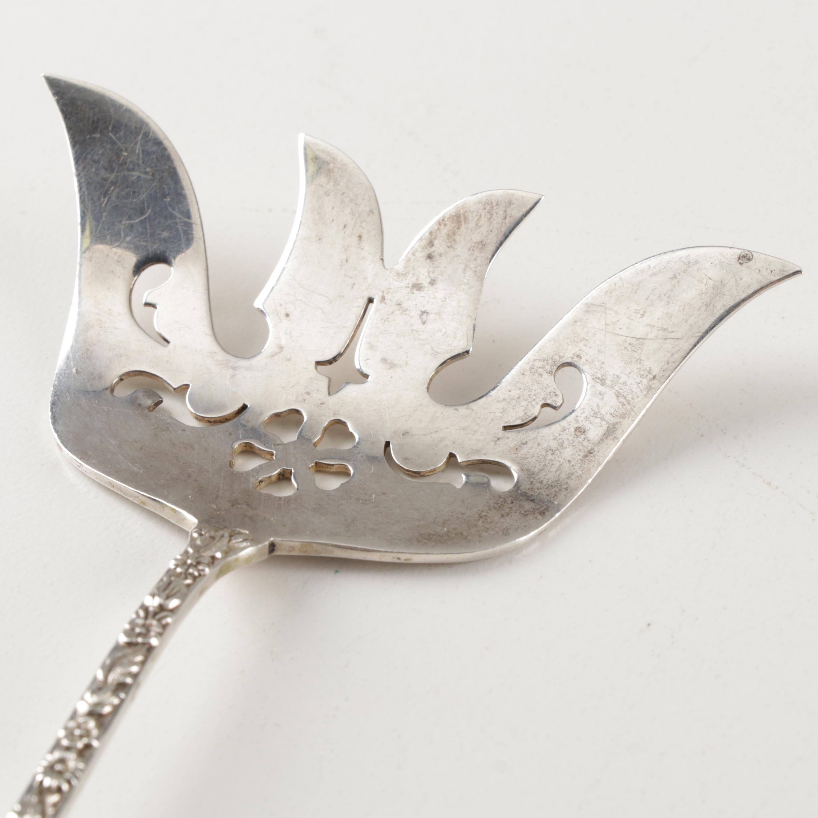 Alvin "Bridal Bouquet" Sterling Silver Bacon Fork, Circa 1932