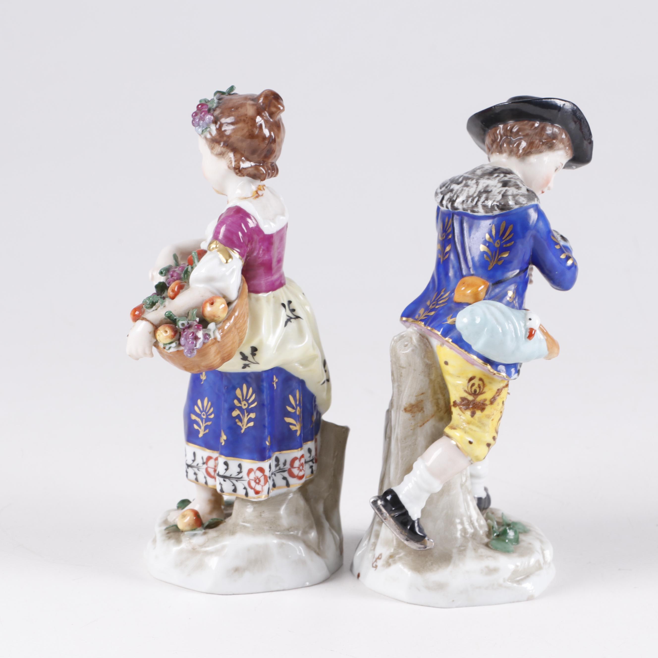 German Sitzendorf Style Porcelain Figurines