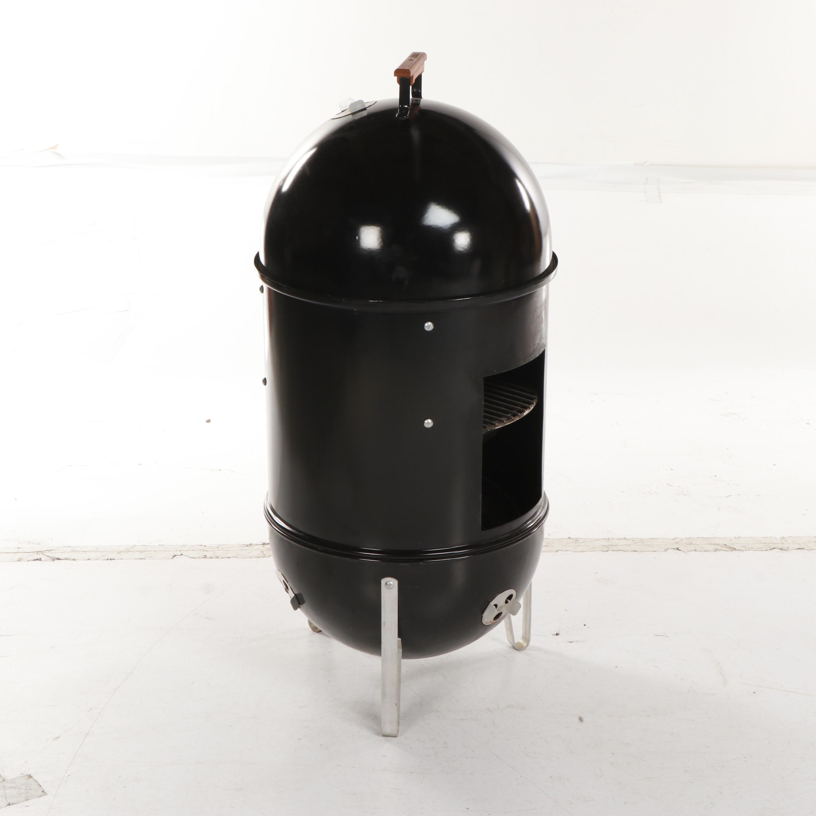 Weber Charcoal Smoker Grill with Black Enameled Steel Finish