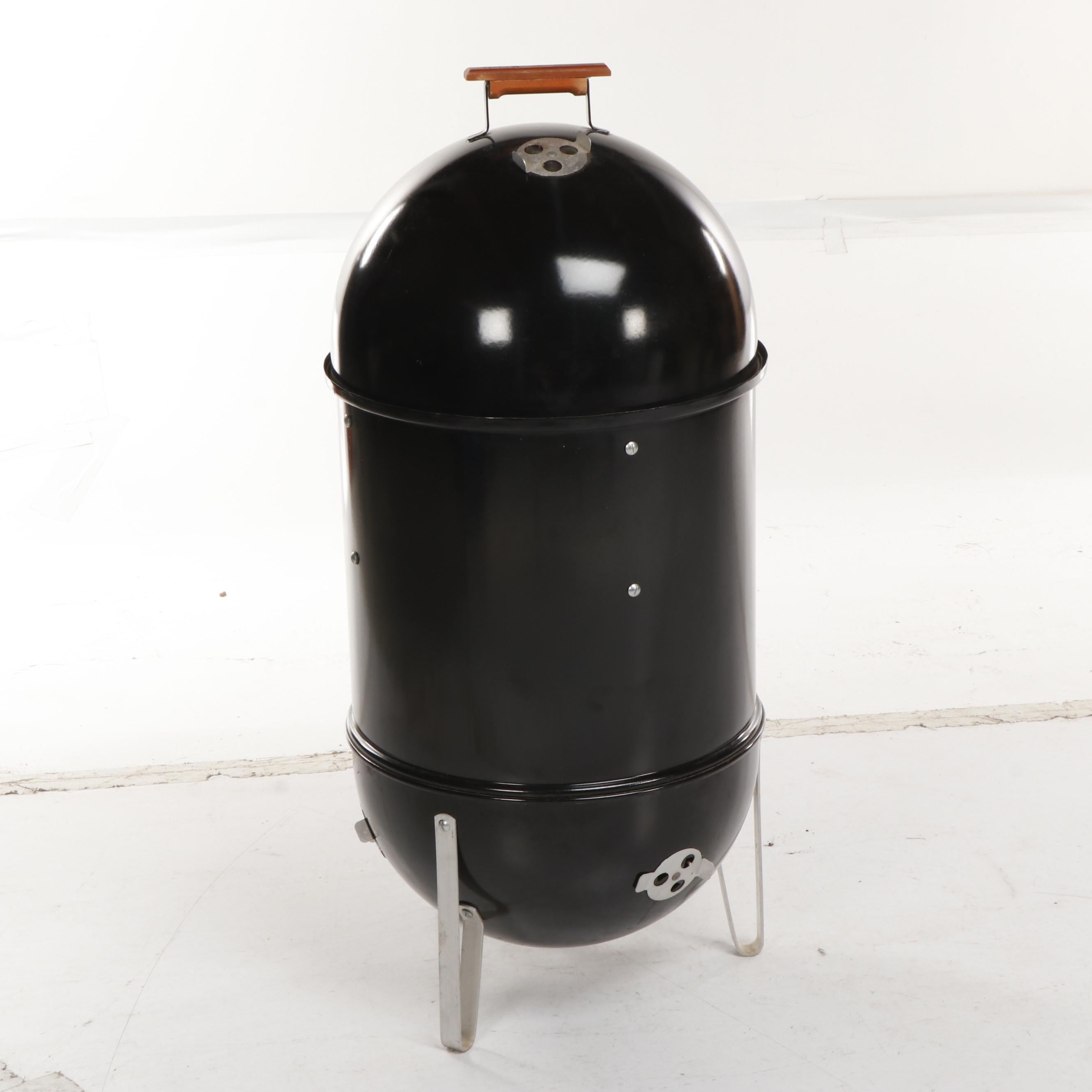 Weber Charcoal Smoker Grill with Black Enameled Steel Finish