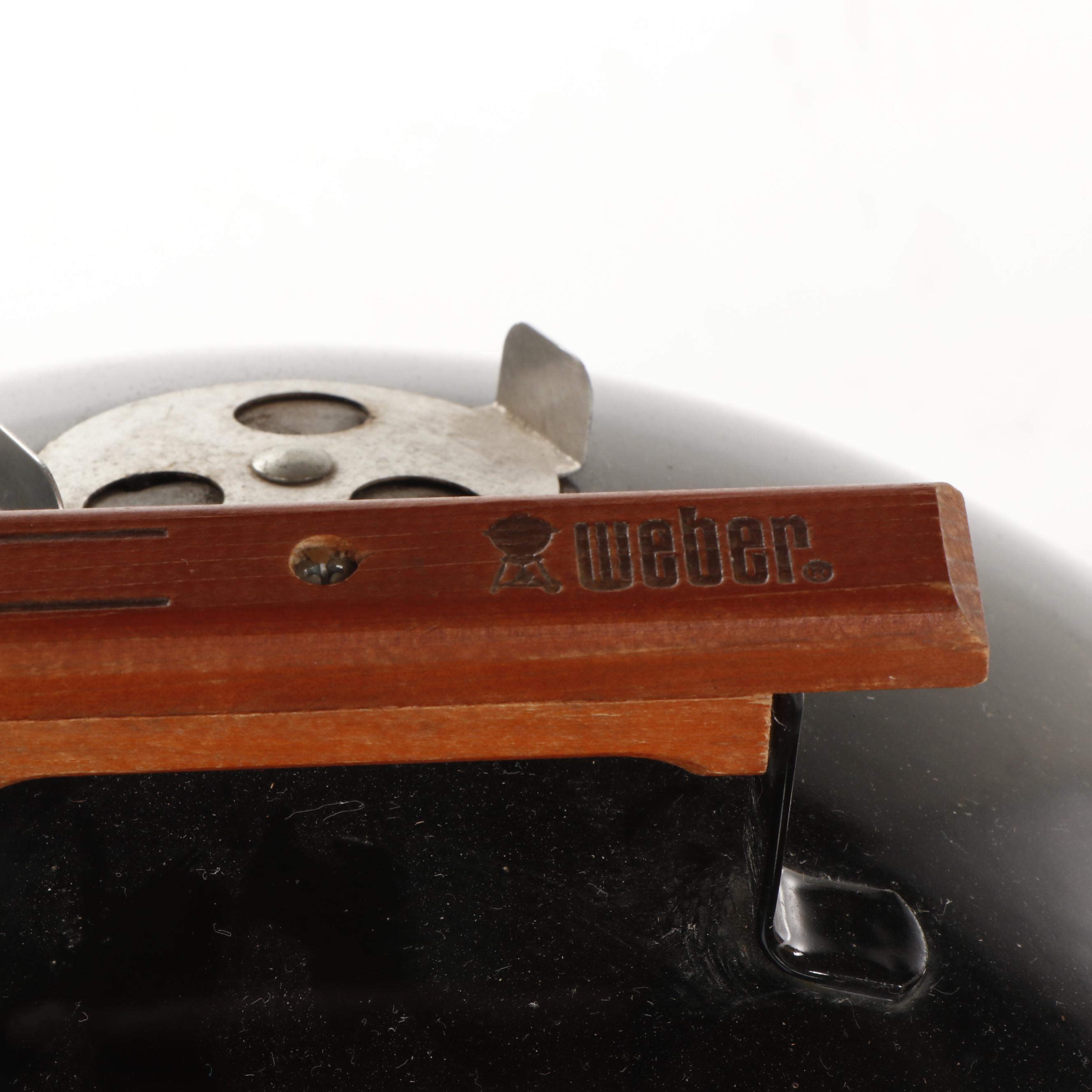 Weber Charcoal Smoker Grill with Black Enameled Steel Finish