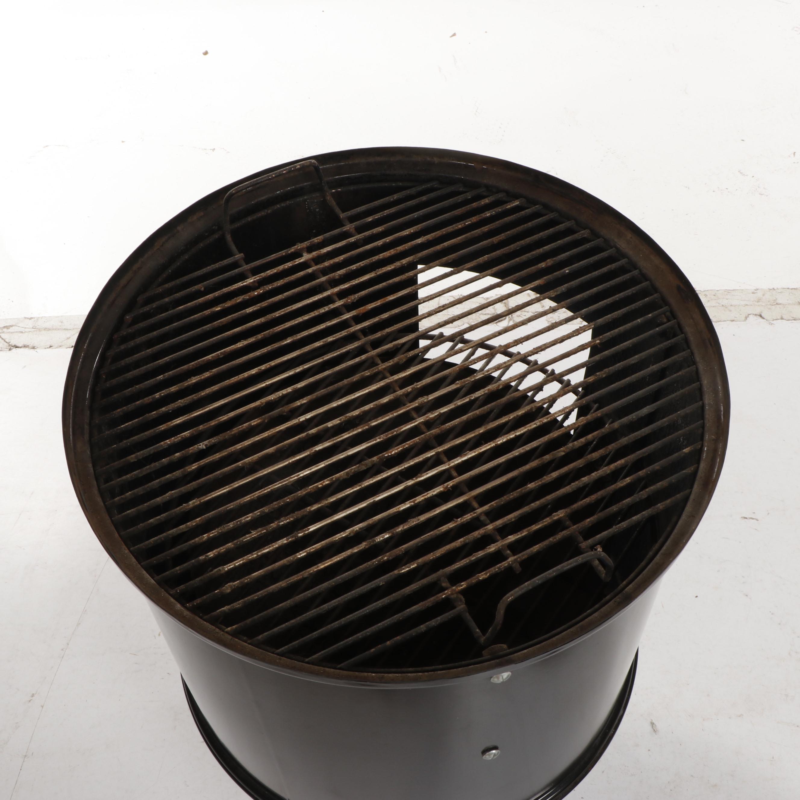 Weber Charcoal Smoker Grill with Black Enameled Steel Finish