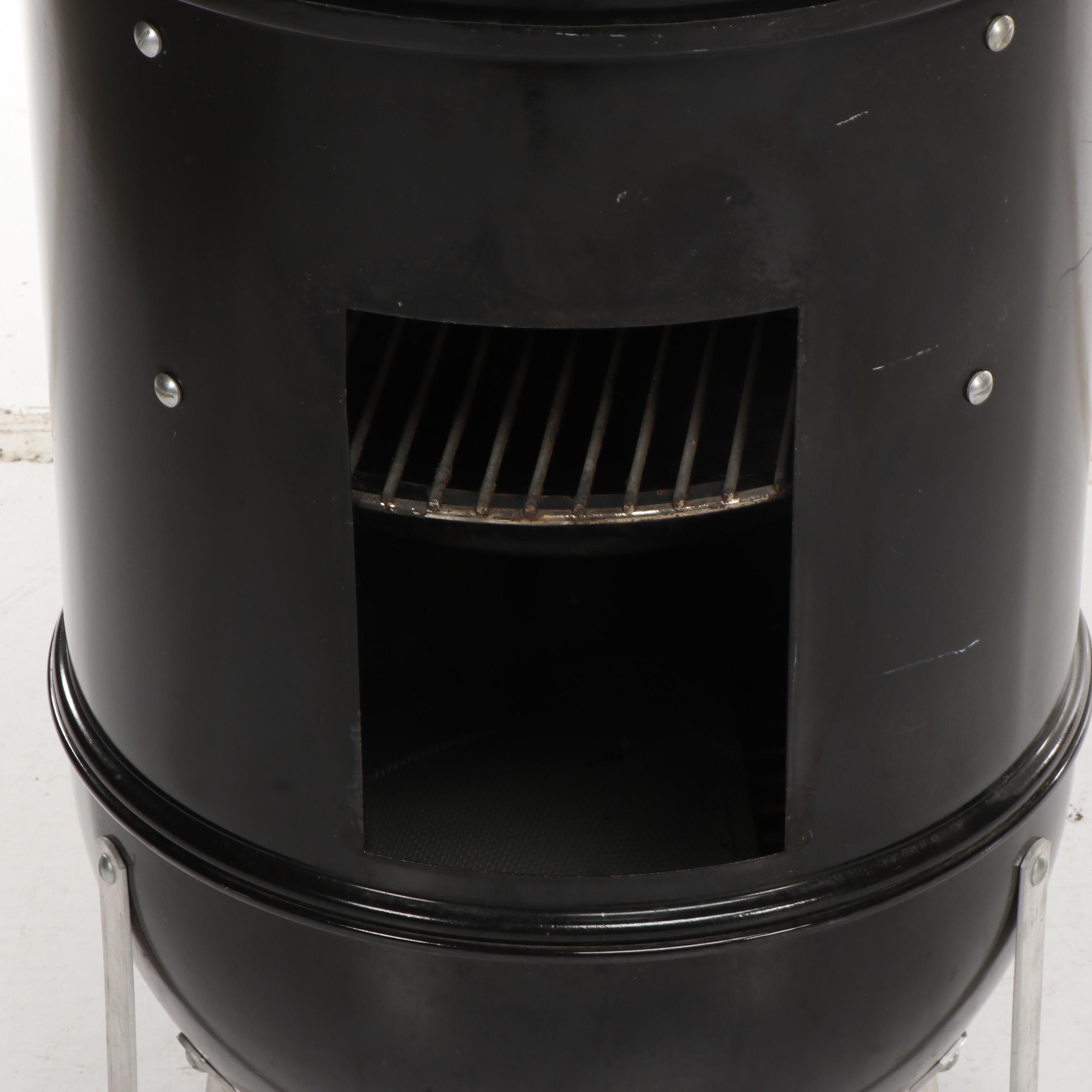 Weber Charcoal Smoker Grill with Black Enameled Steel Finish