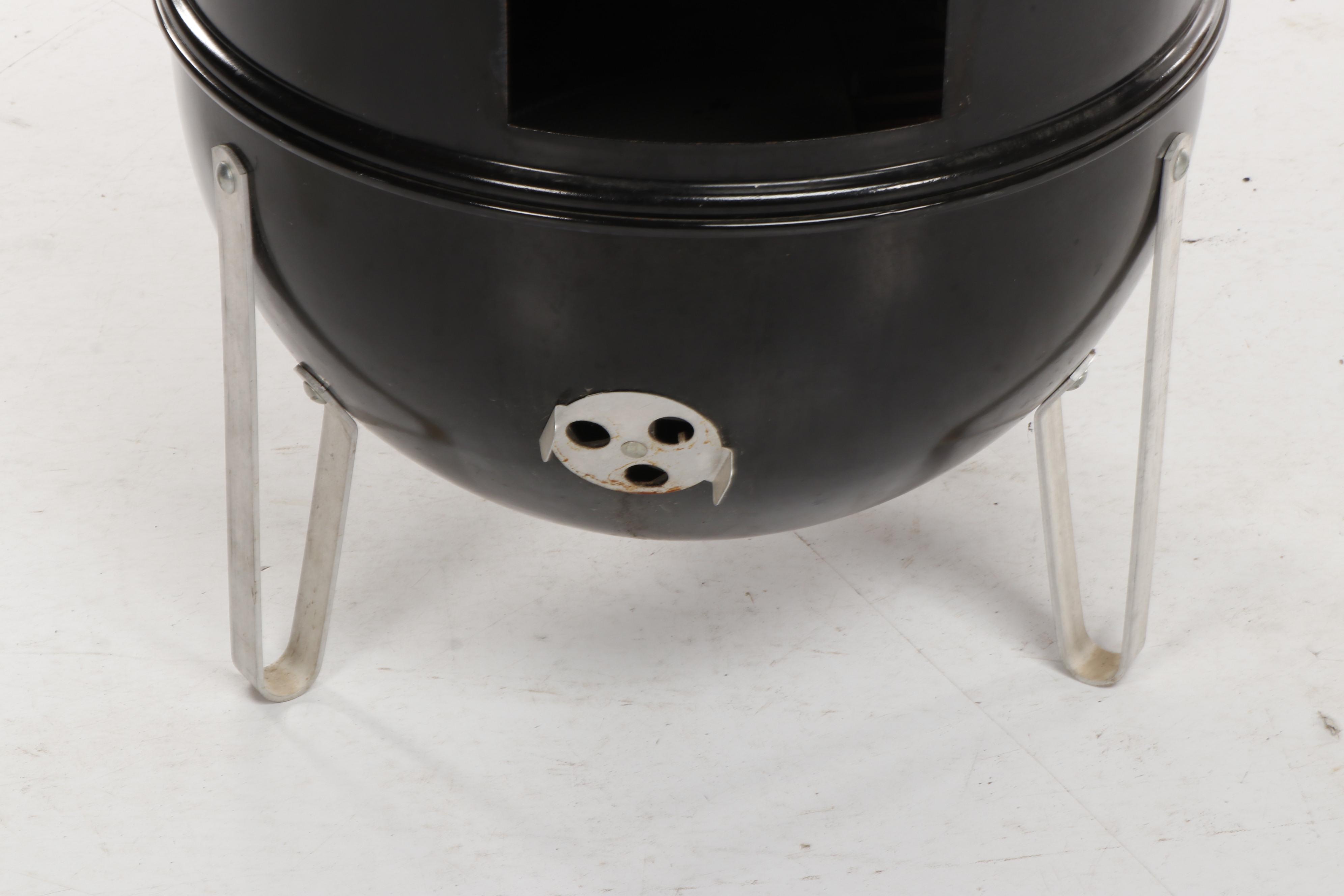 Weber Charcoal Smoker Grill with Black Enameled Steel Finish