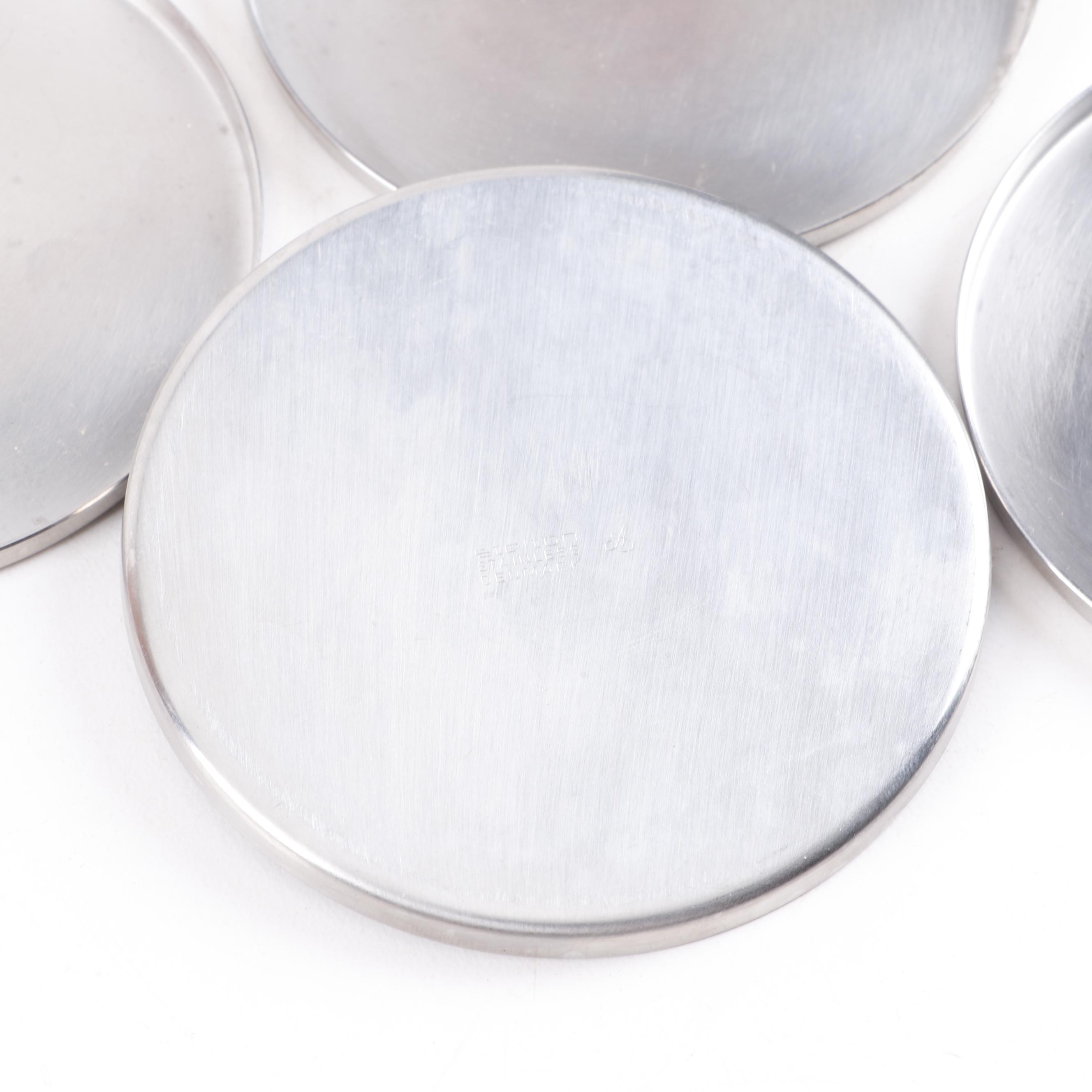 Danish Modern Teak, Rosewood, and Stainless Steel Ice Bucket and Bar Tools