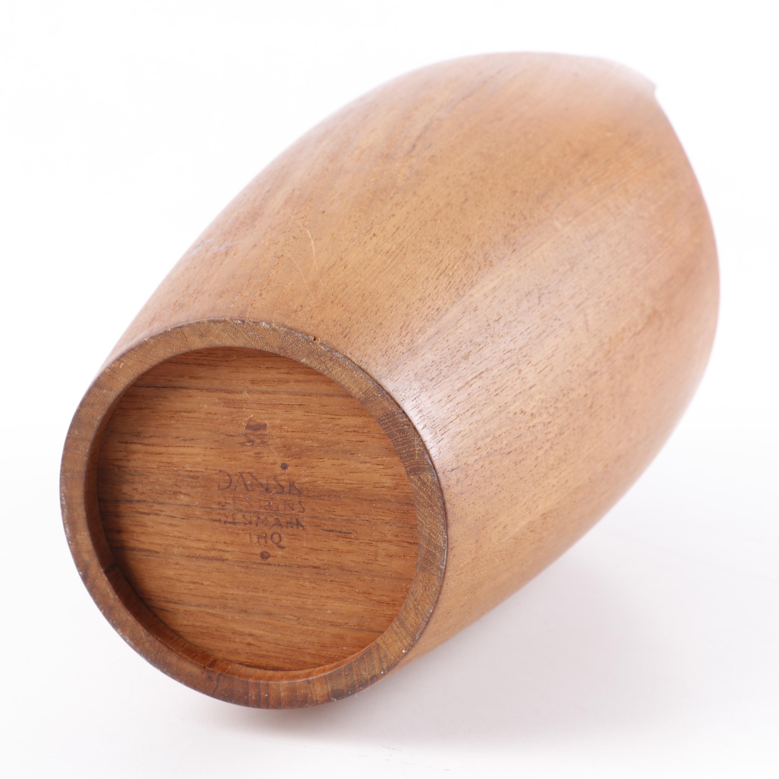 Danish Modern Teak, Rosewood, and Stainless Steel Ice Bucket and Bar Tools