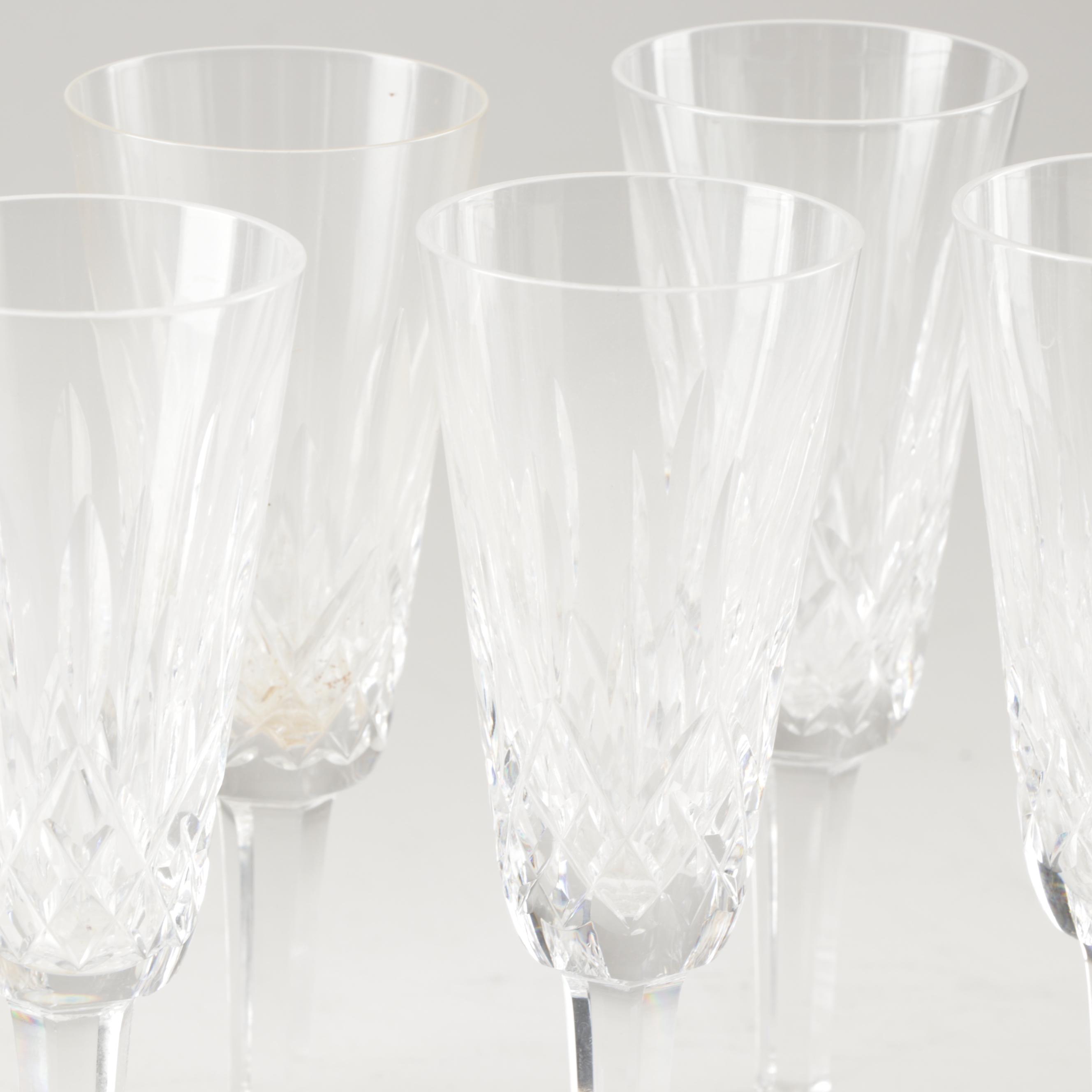 Waterford "Lismore" Crystal Champagne Flutes