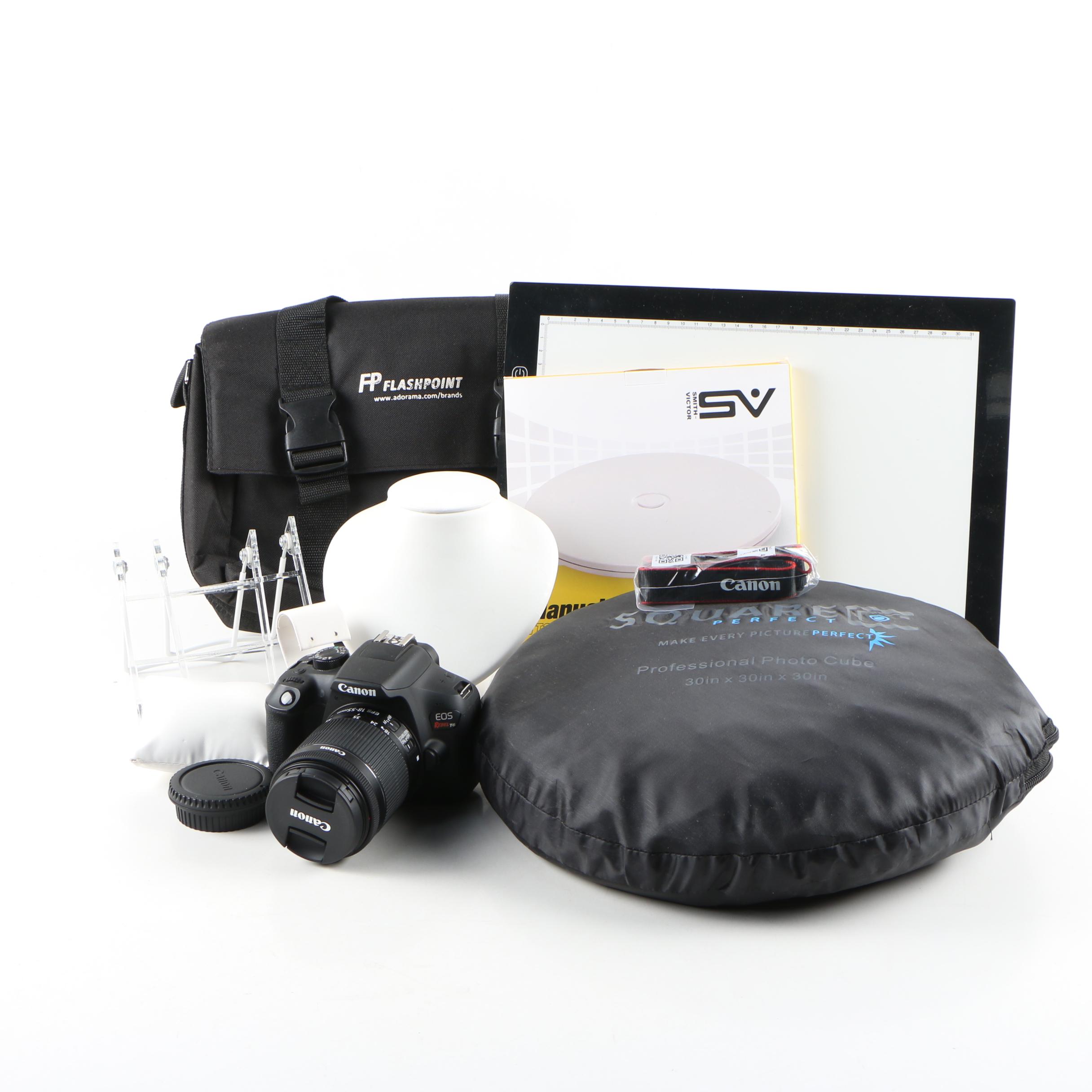 Canon EOS Rebel T6 with Product Photography Starter Kit