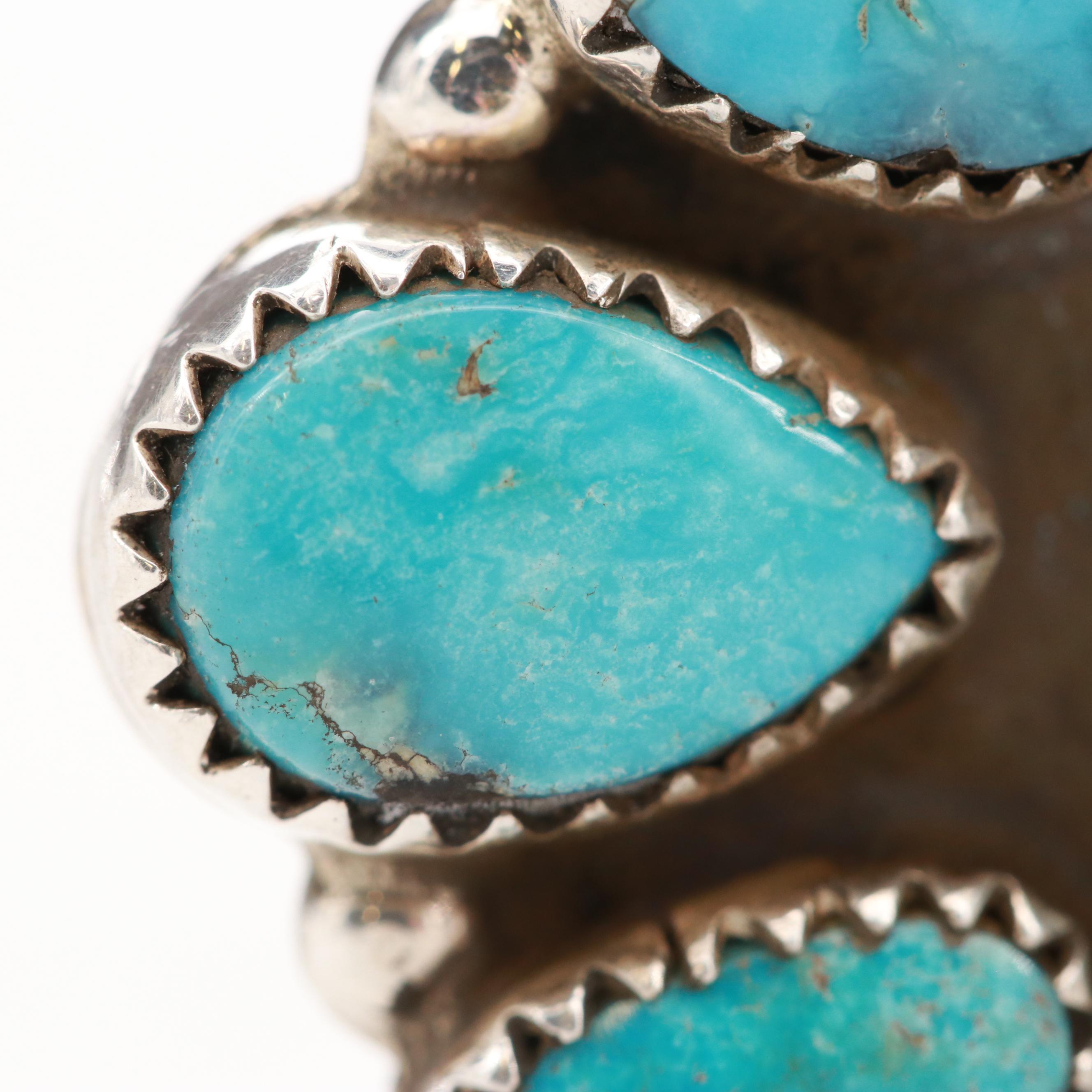 Doris Smallcanyon Navajo Diné Sterling Silver Turquoise Kachina Totem Ring