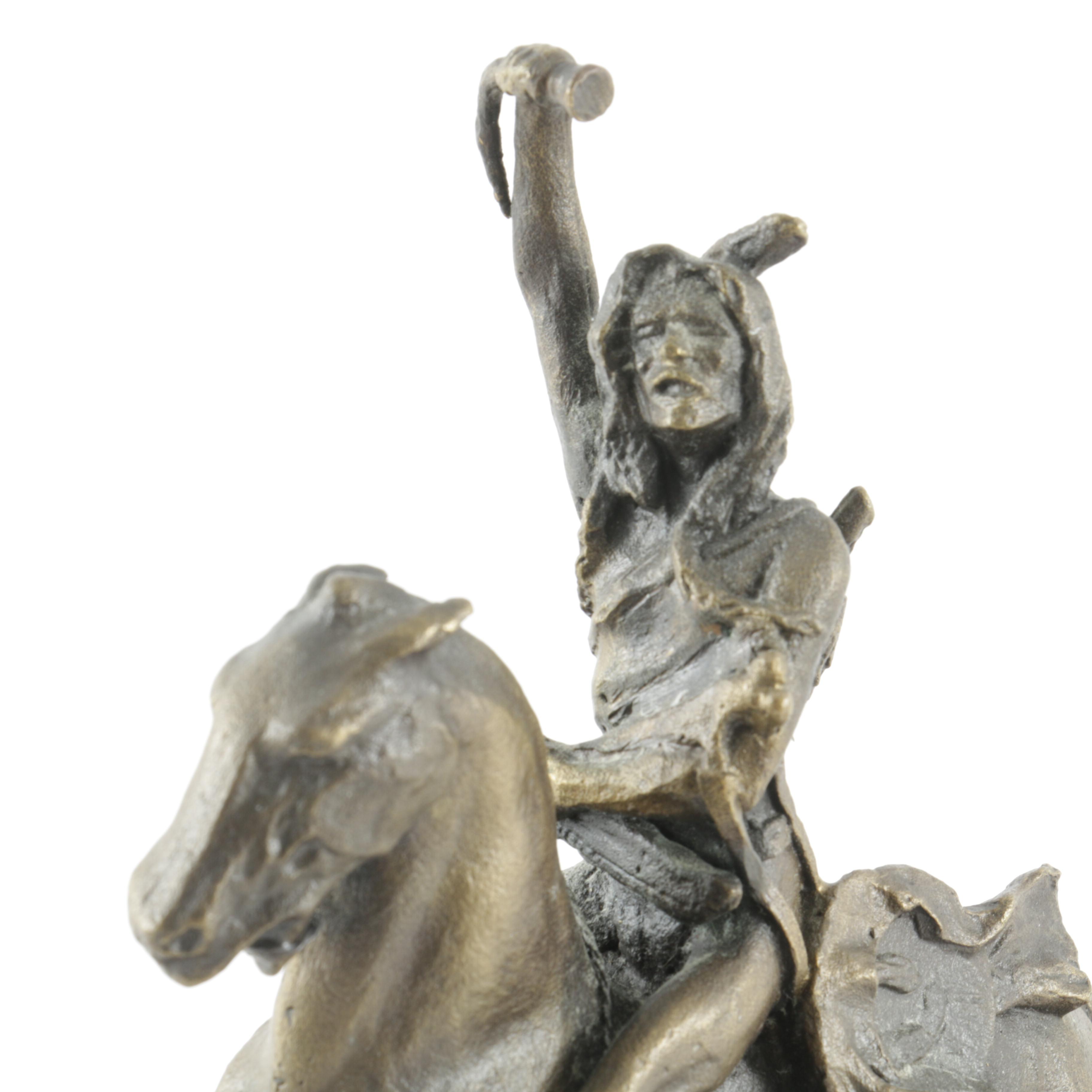 Franklin Mint Reproduction Sculpture After Frederic Remington "The Scalp"