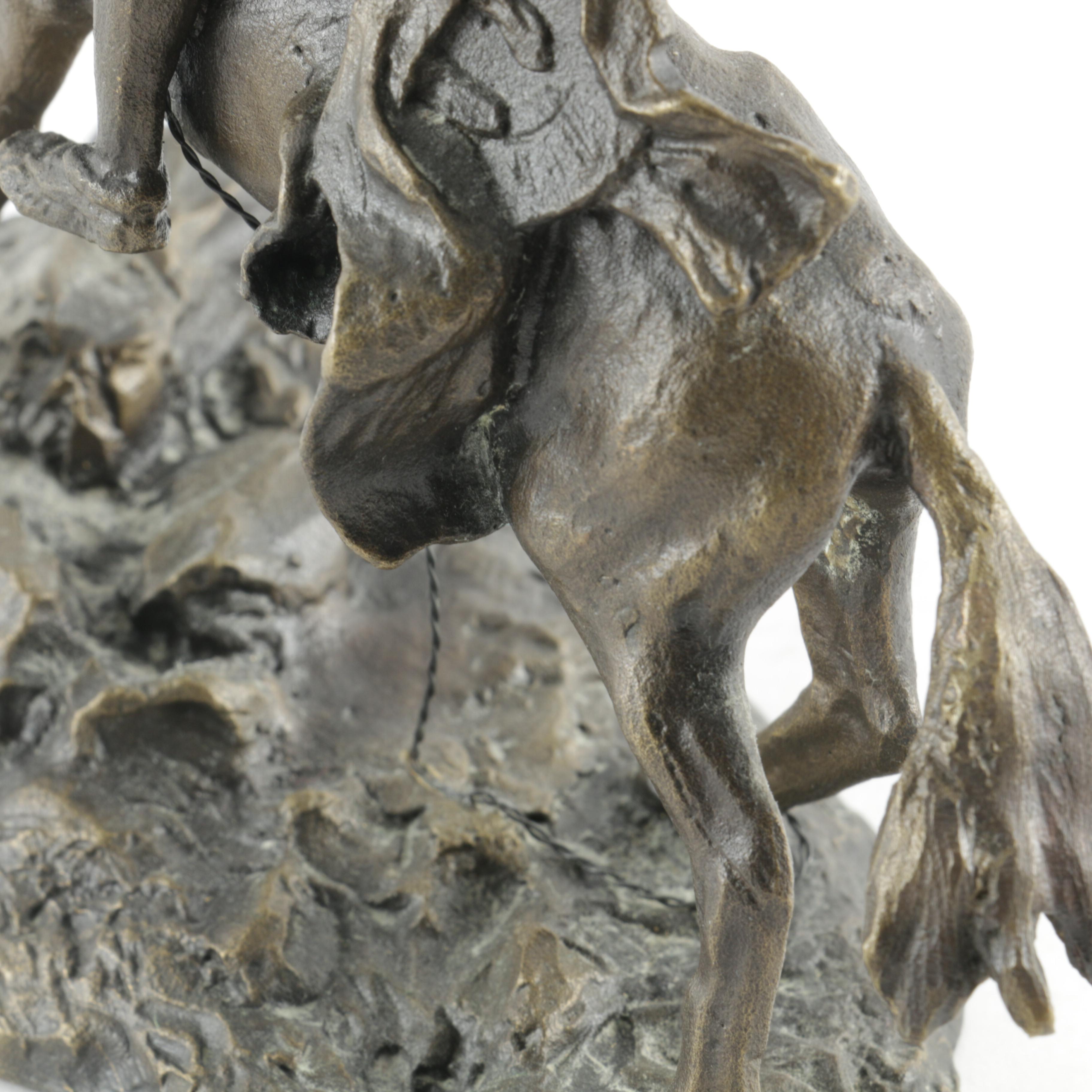 Franklin Mint Reproduction Sculpture After Frederic Remington "The Scalp"