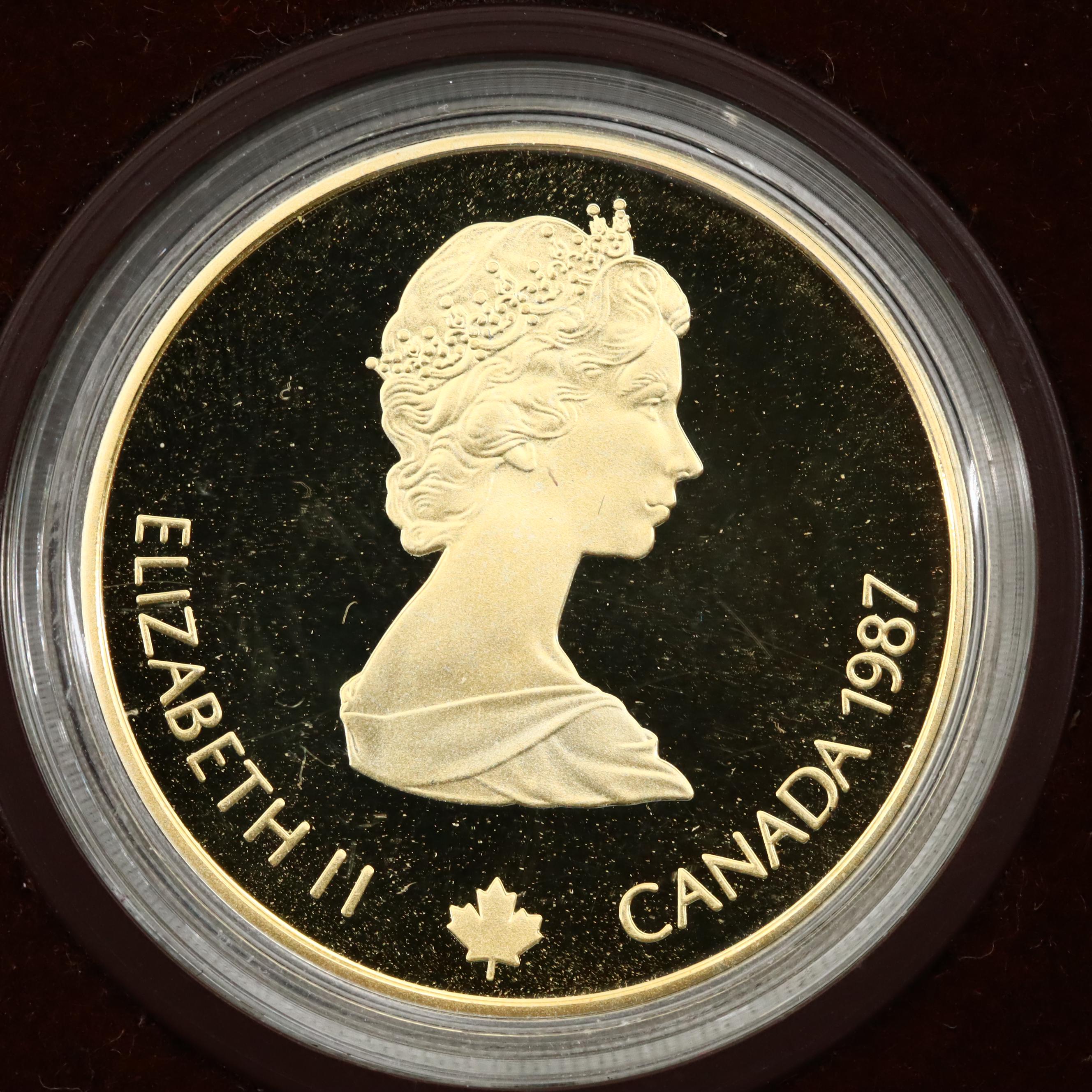 1988 Canada $100 Gold Coin From The Royal Canadian Mint Honoring XV Winter Games