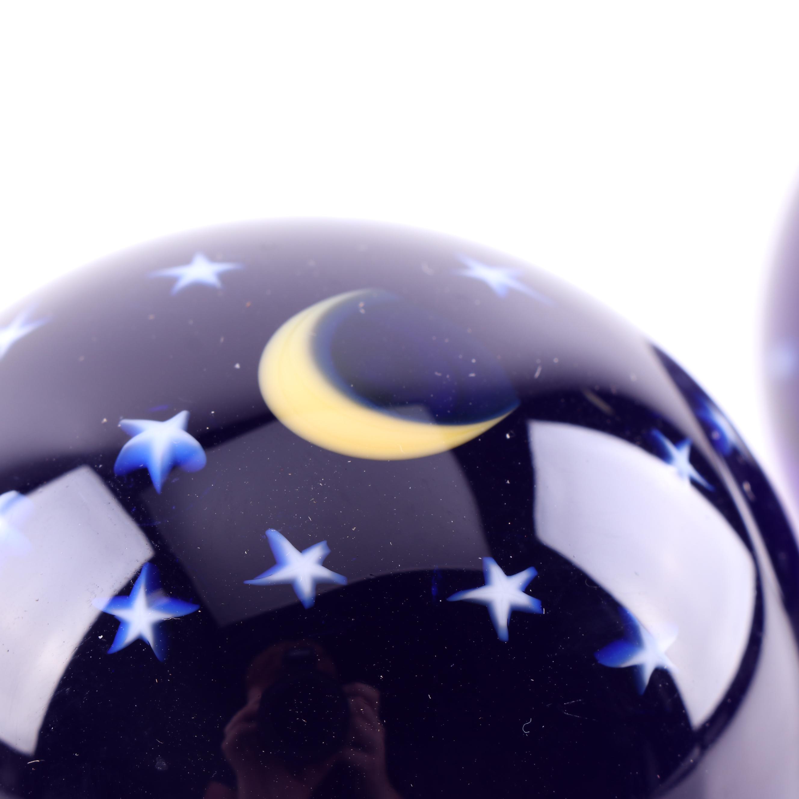 Lundberg Studios Moon and Stars Paperweights