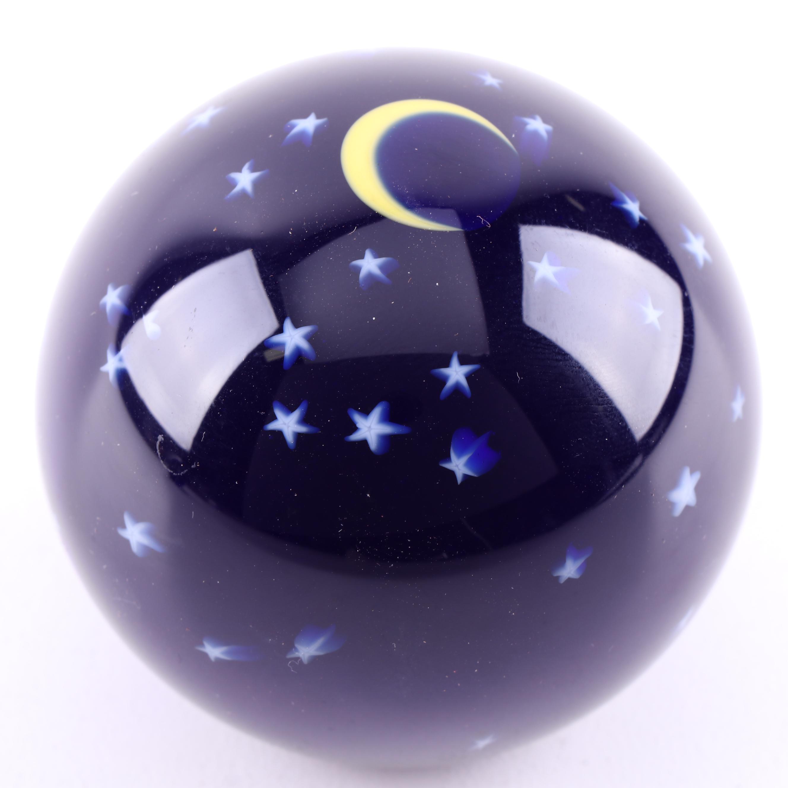Lundberg Studios Moon and Stars Paperweights