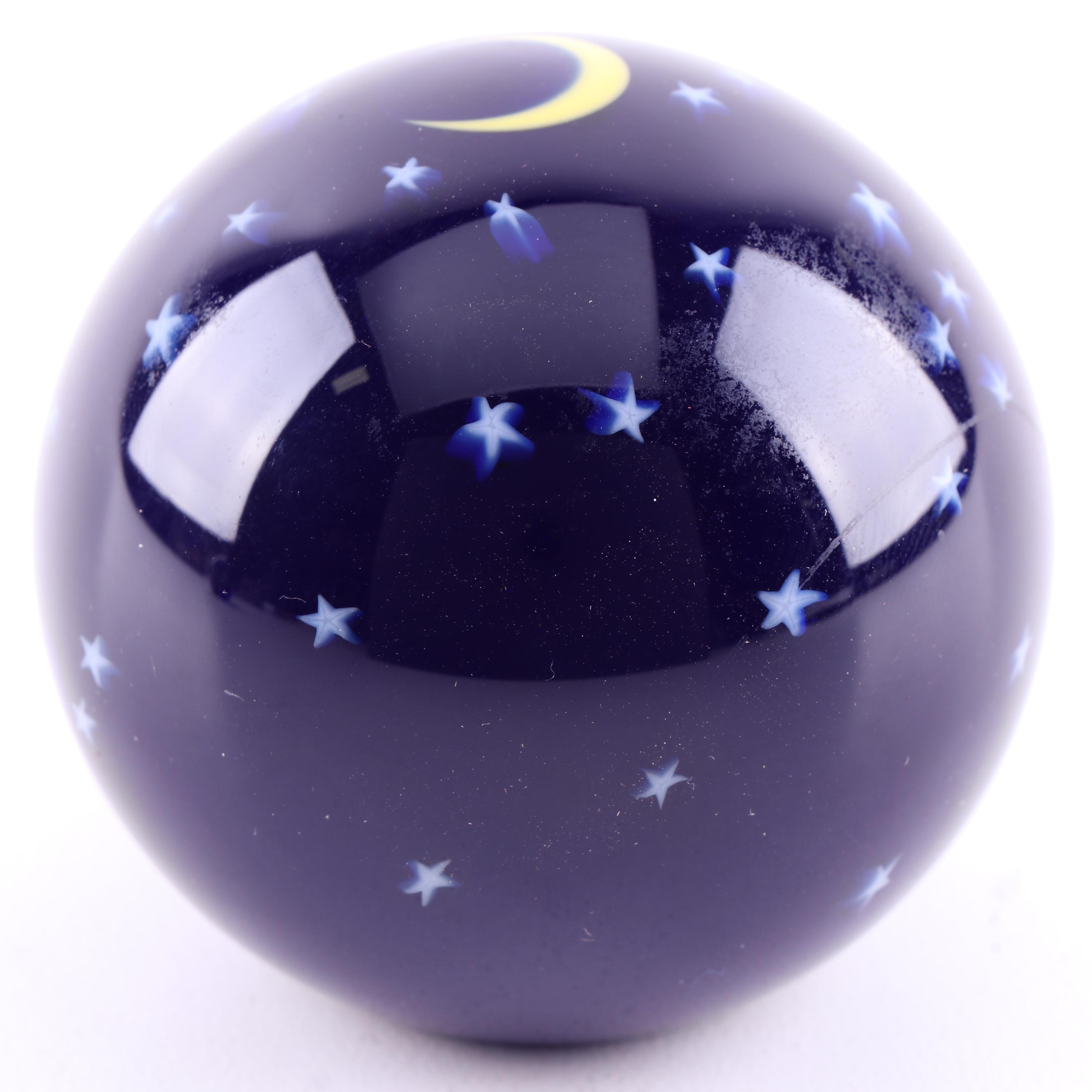 Lundberg Studios Moon and Stars Paperweights