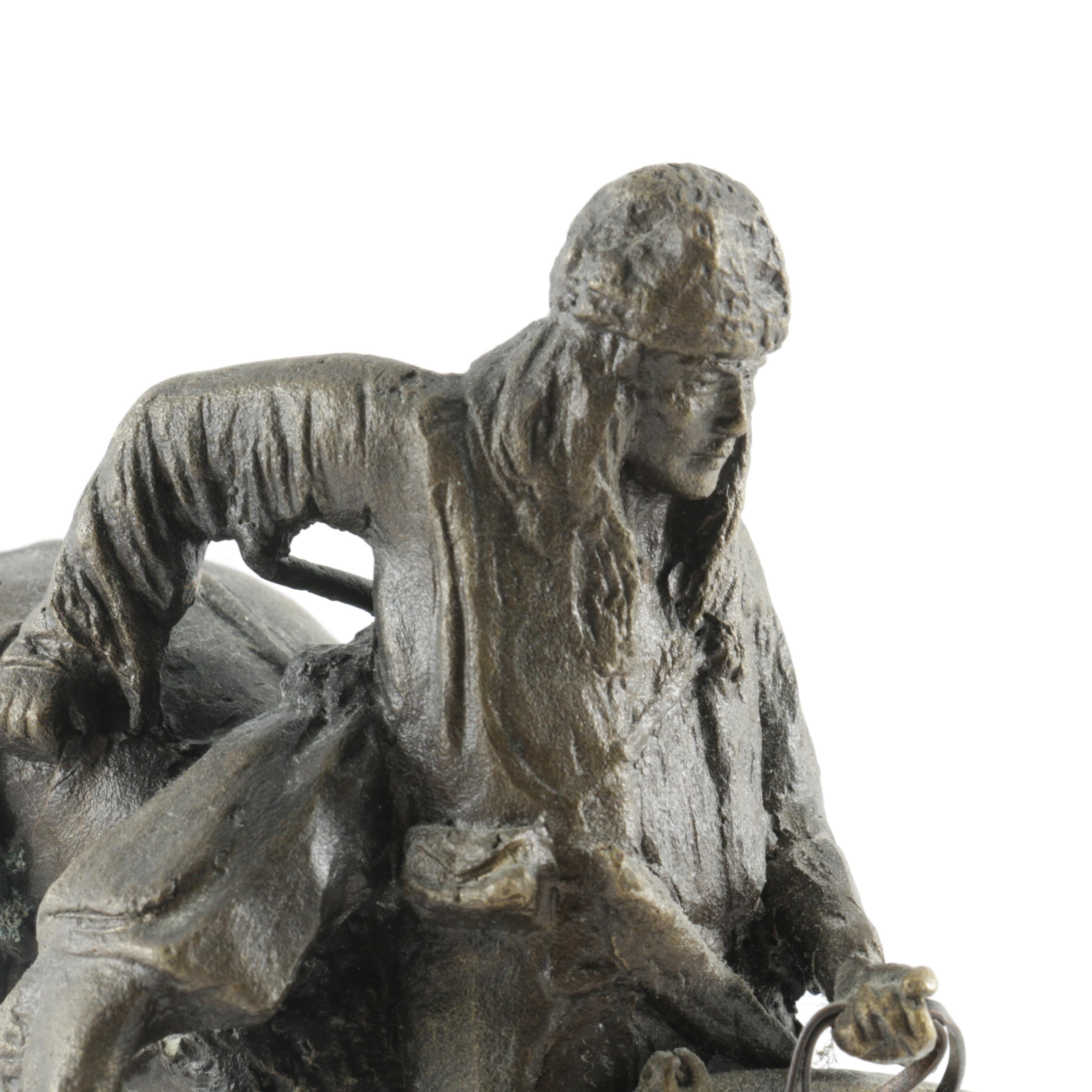 Franklin Mint Reproduction Sculpture After Frederic Remington "The Mountain Man"