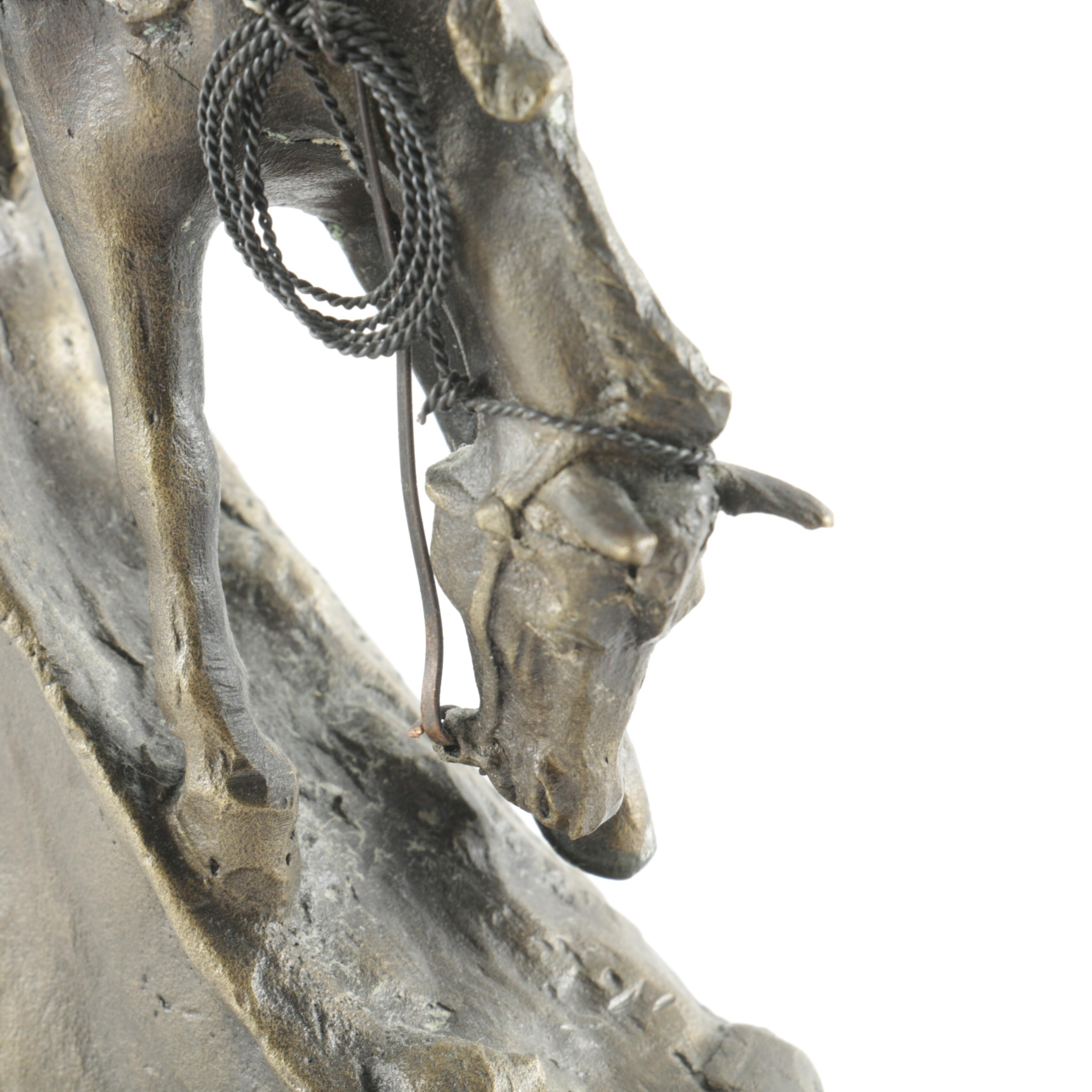 Franklin Mint Reproduction Sculpture After Frederic Remington "The Mountain Man"