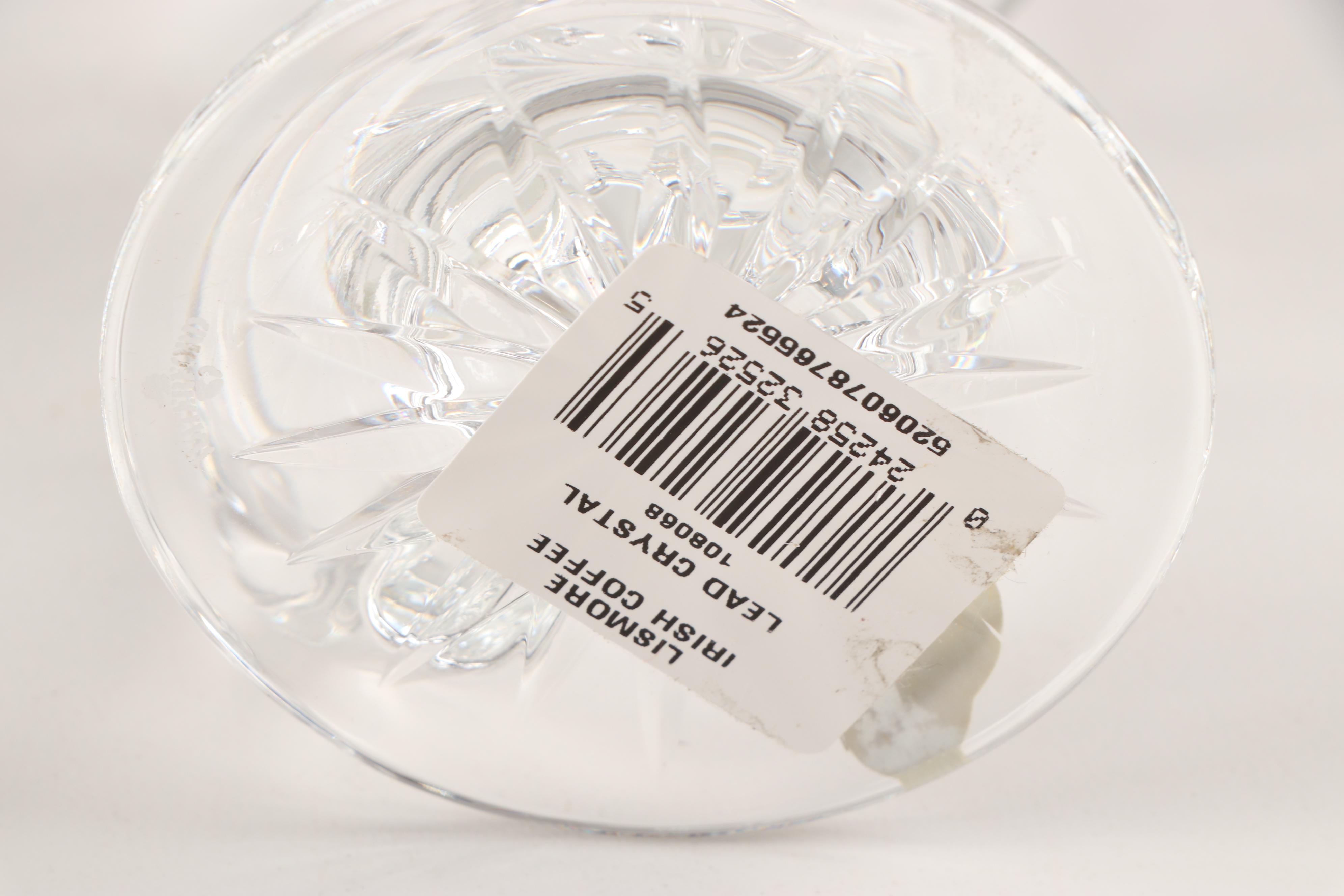 Waterford "Lismore" Crystal Stemmed Irish Coffee Glasses and Iced Tea Glasses