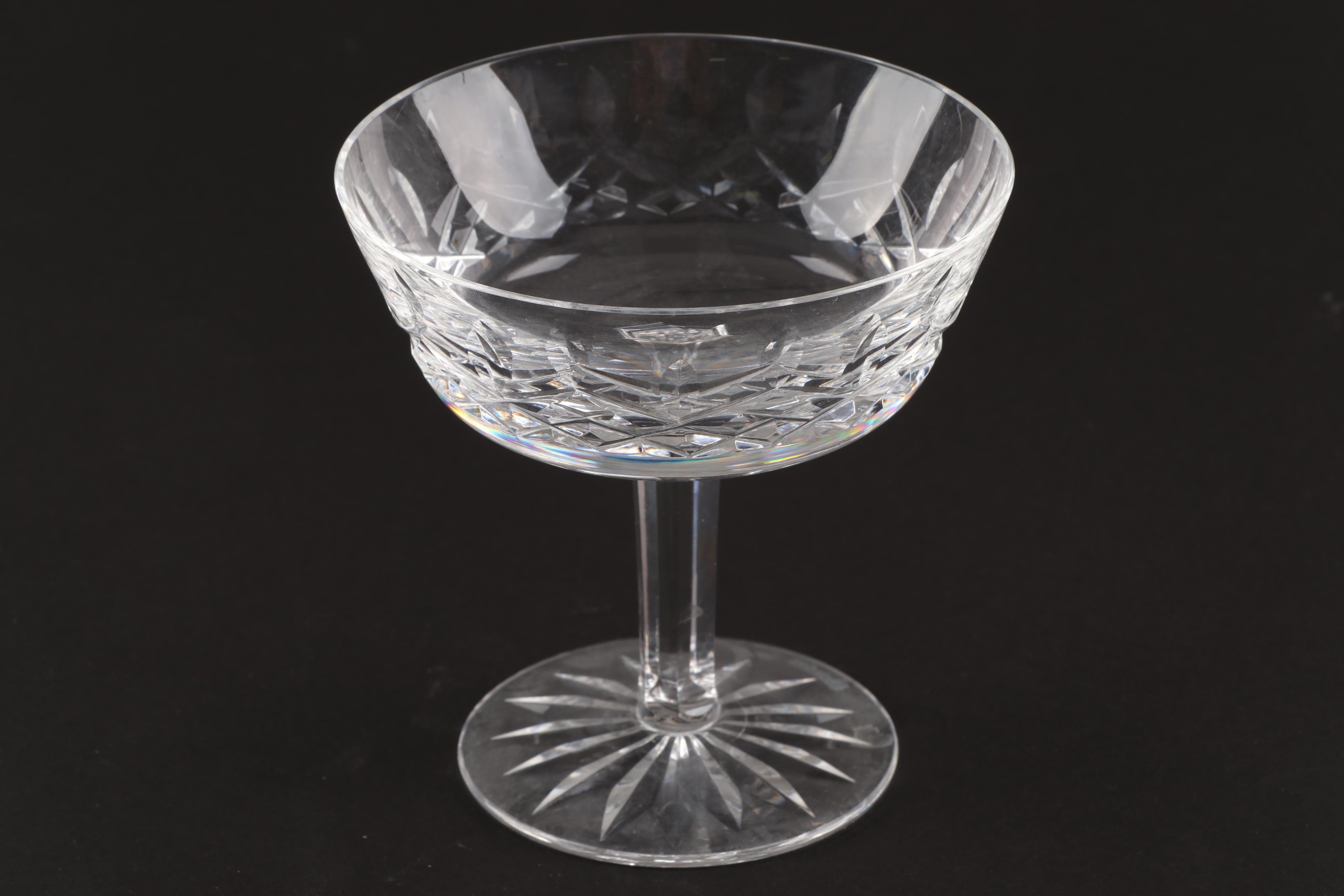 Waterford "Lismore" Crystal Champagne Coupes