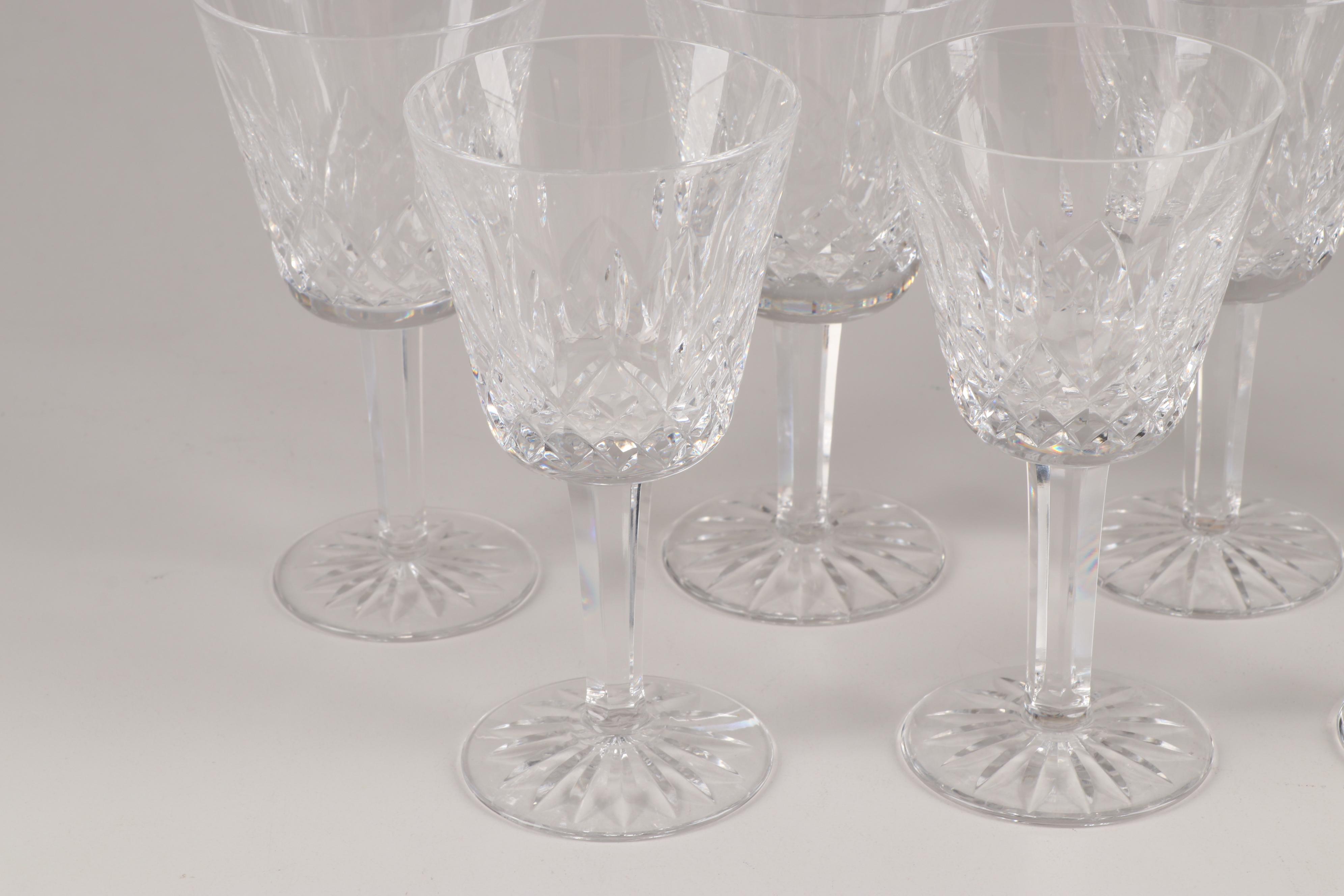 Waterford "Lismore" Crystal Claret Glasses