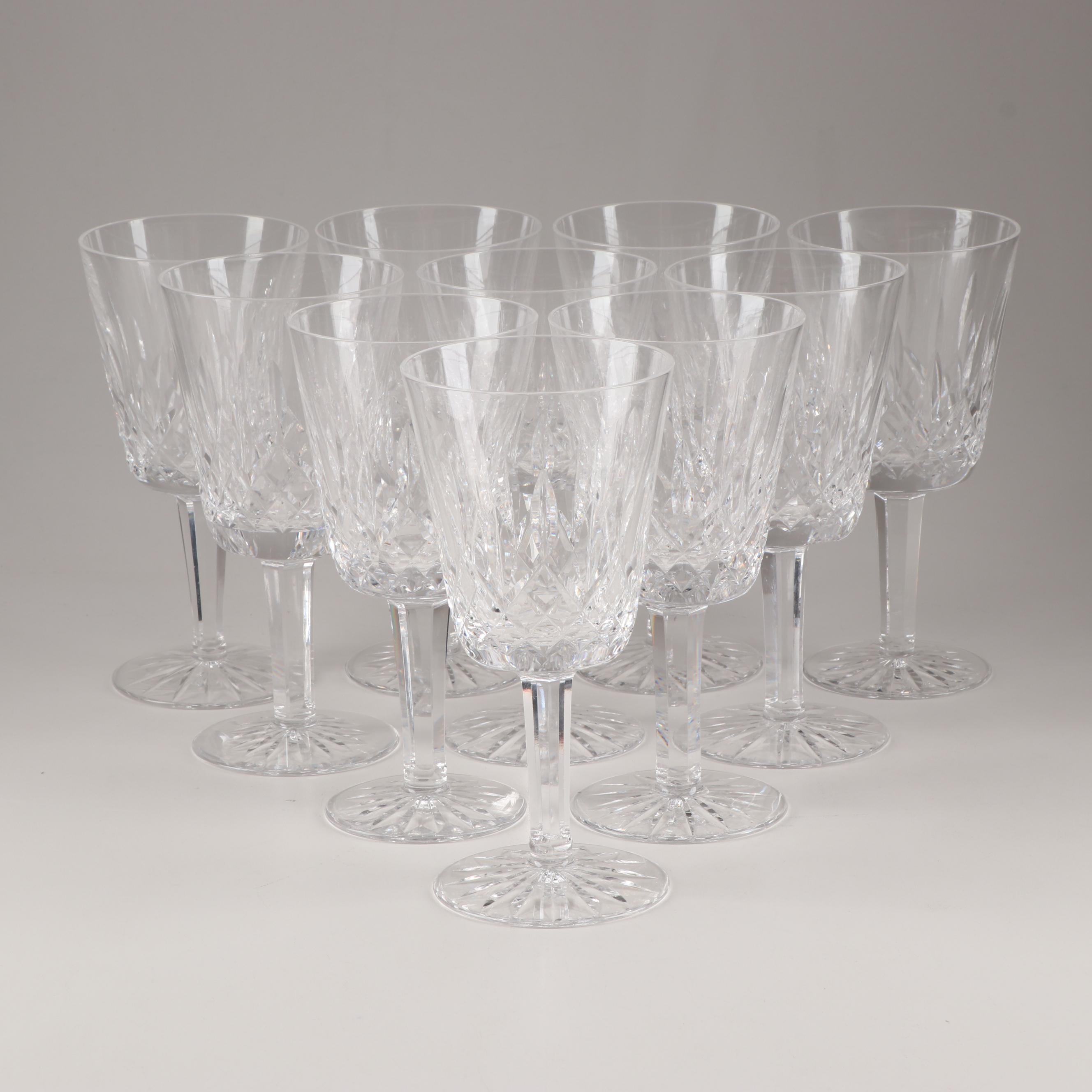 Waterford "Lismore" Crystal Water Goblets