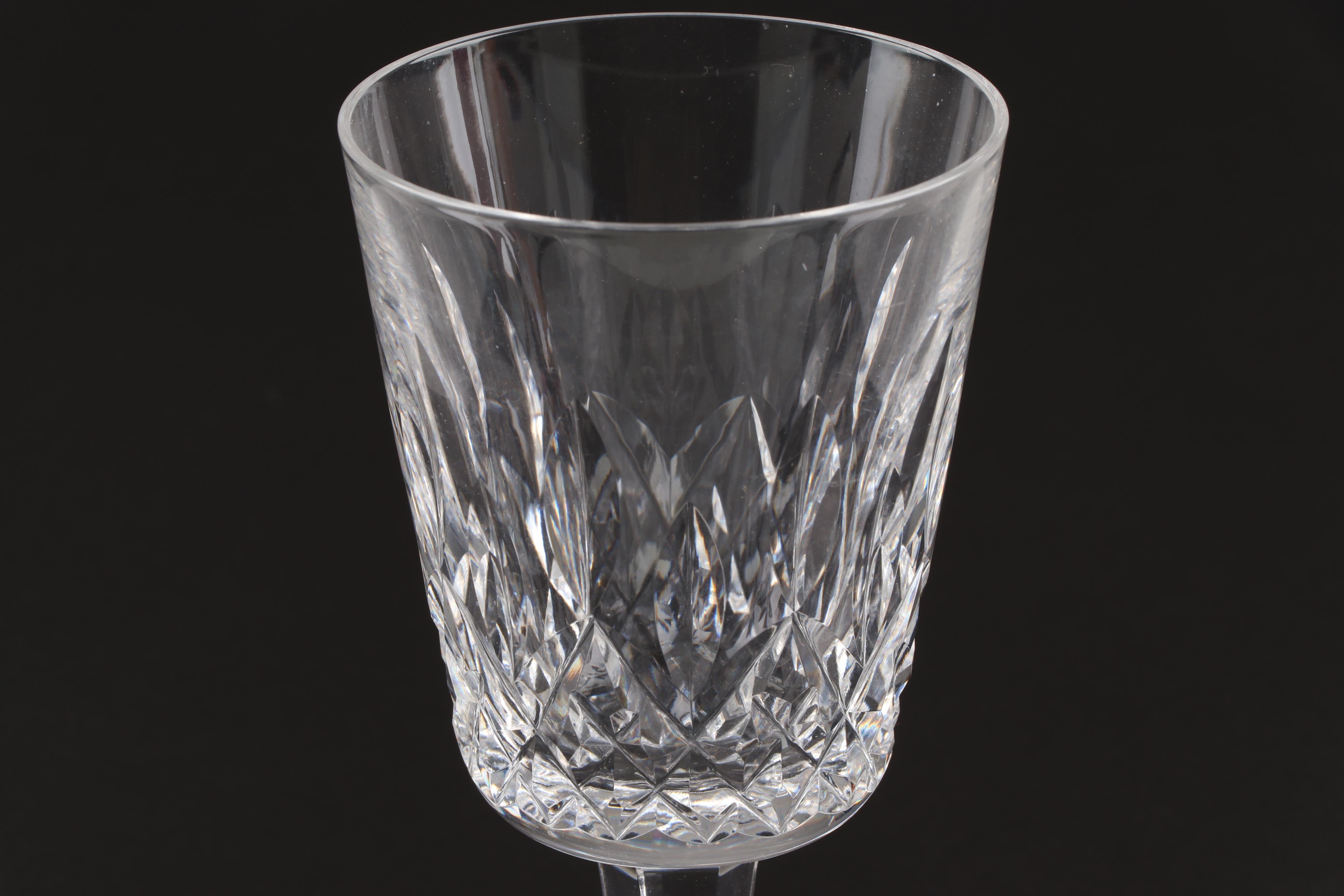 Waterford "Lismore" Crystal Water Goblets