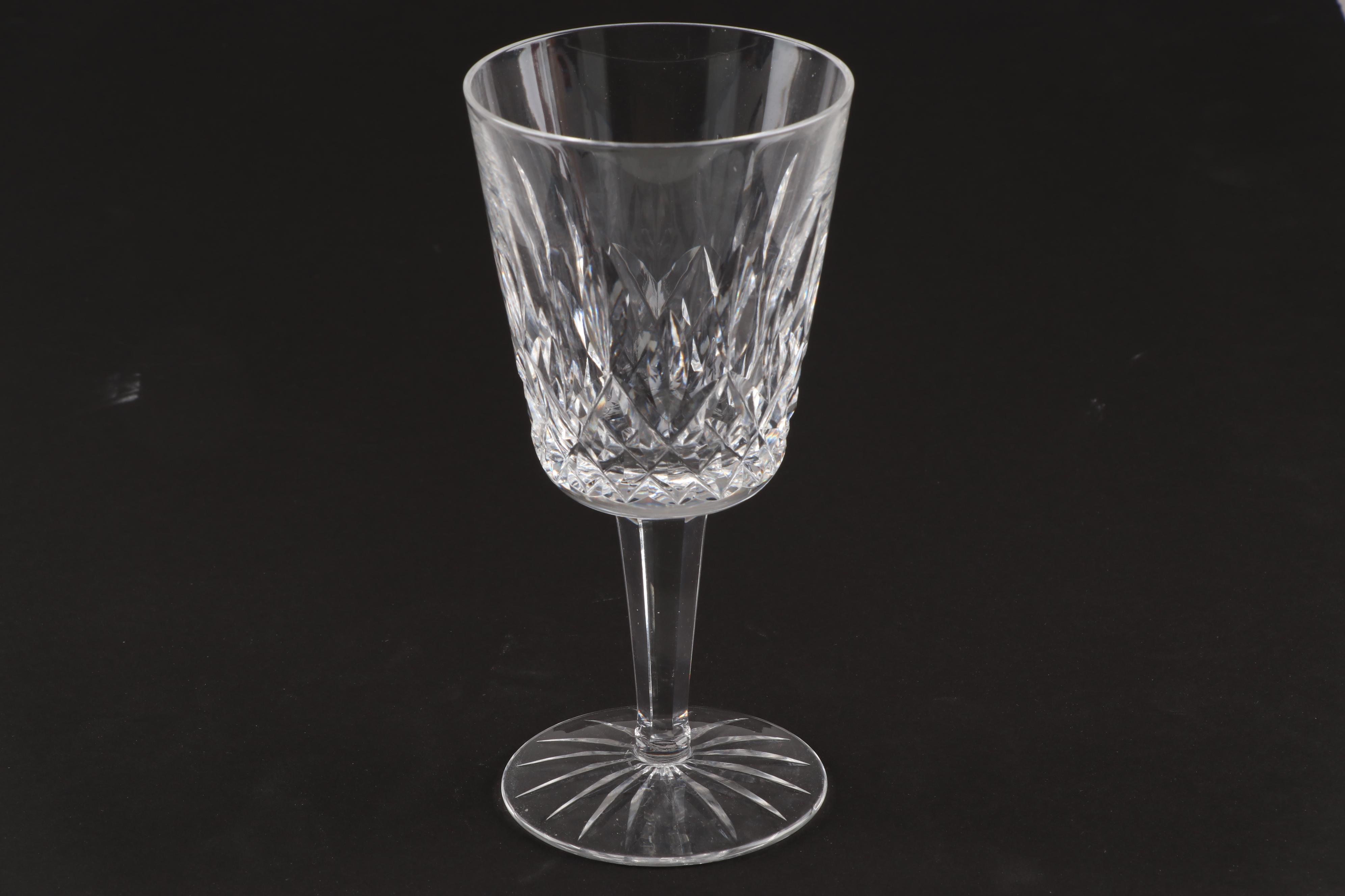Waterford "Lismore" Crystal Water Goblets