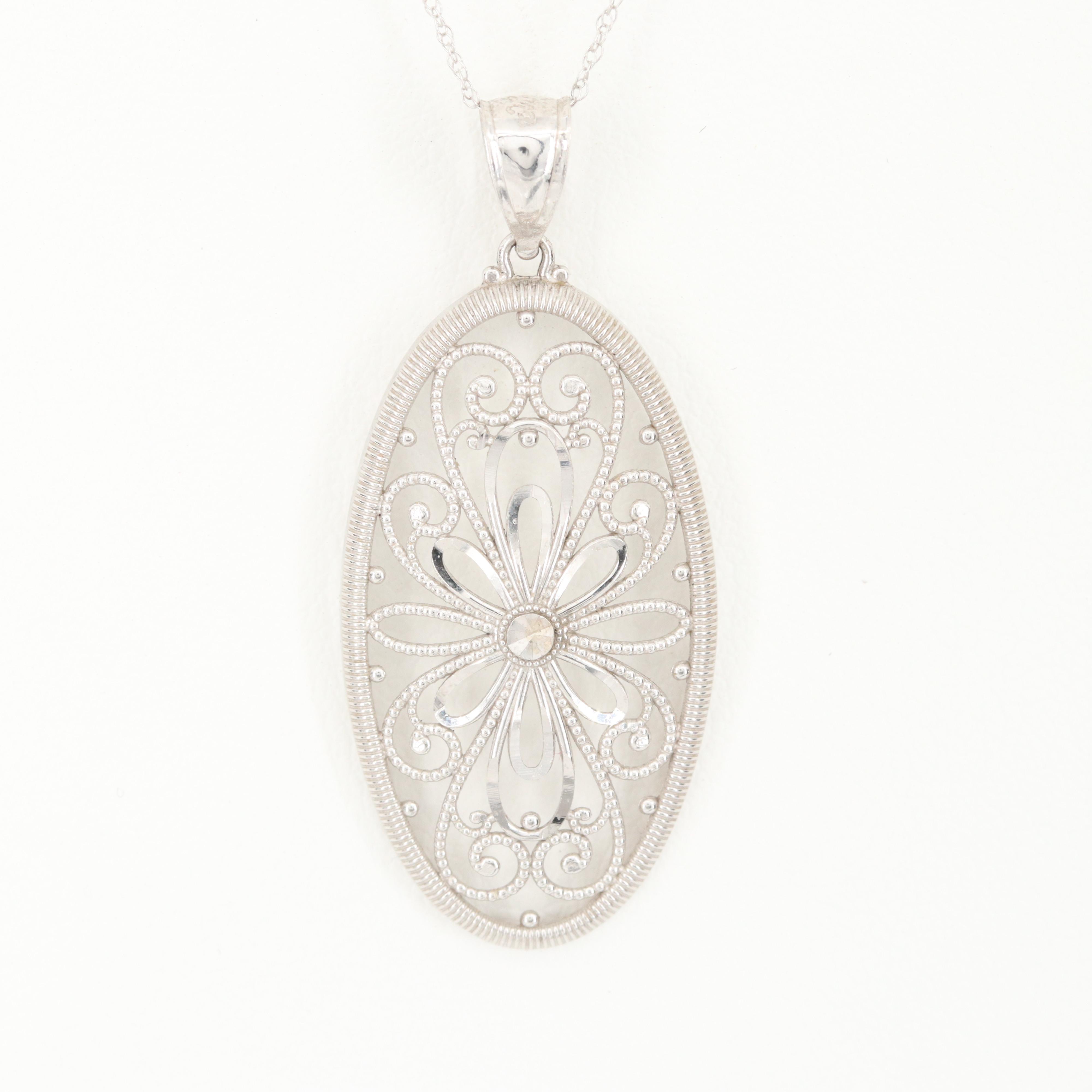 14K White Gold Necklace