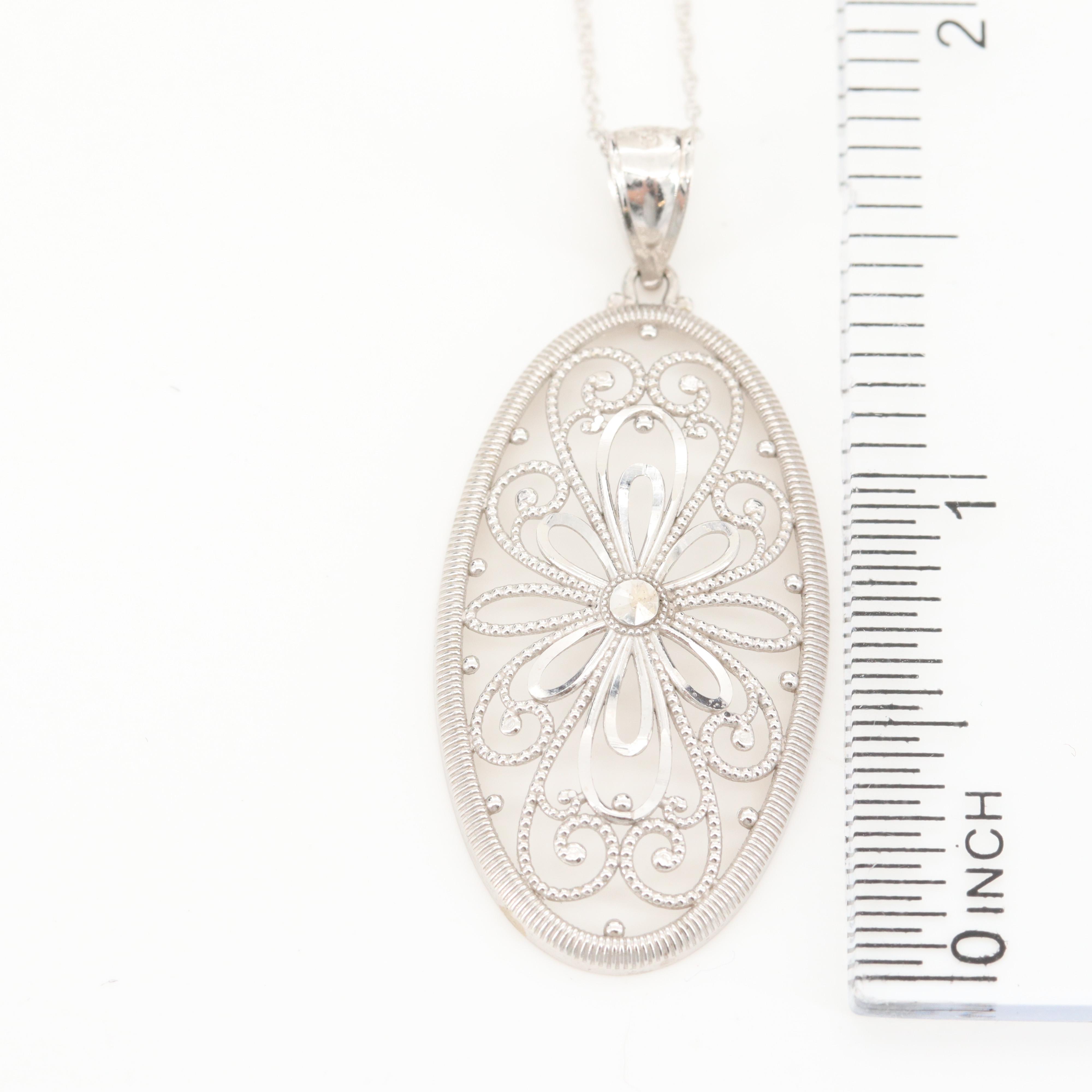 14K White Gold Necklace