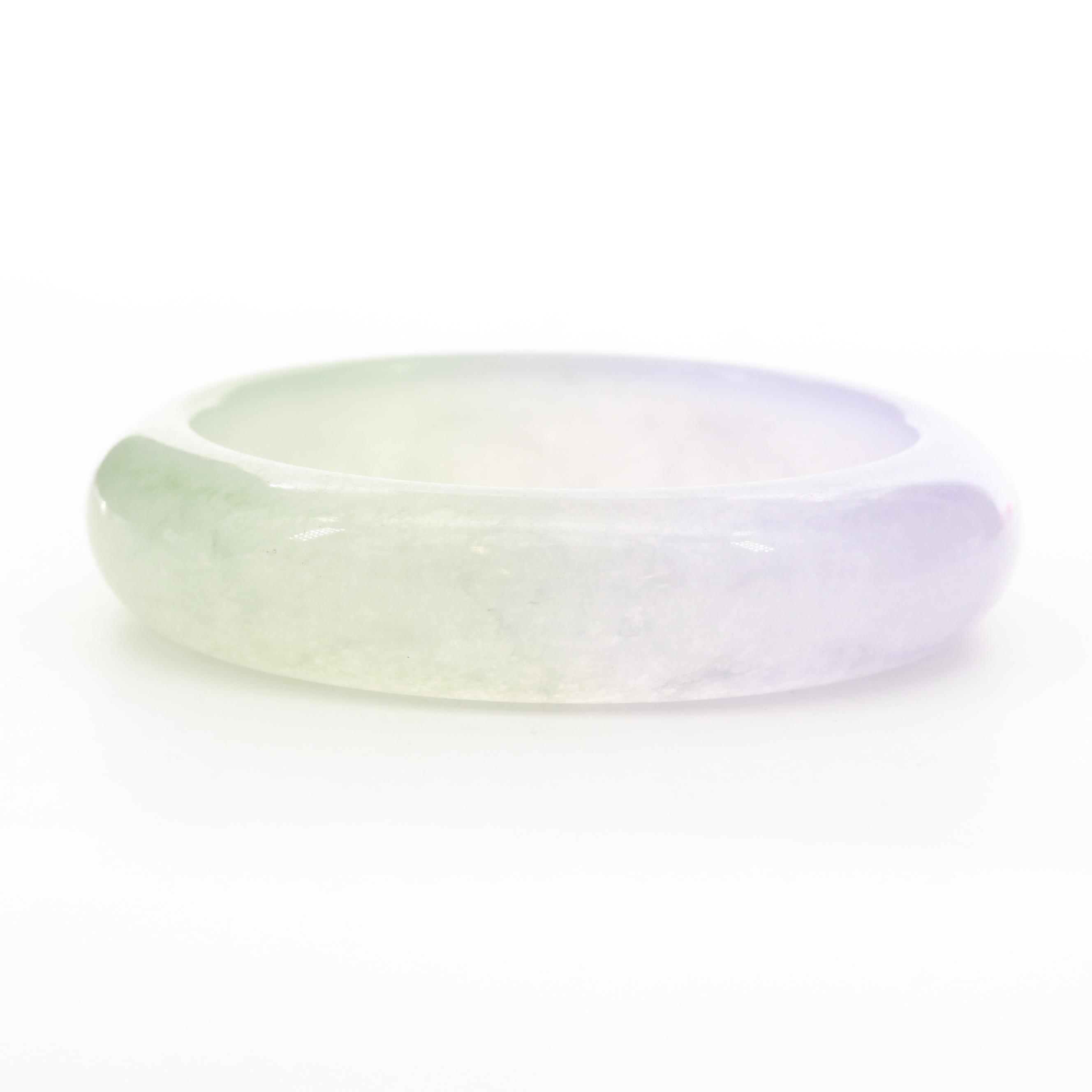Carved Jadeite Bangle Bracelet