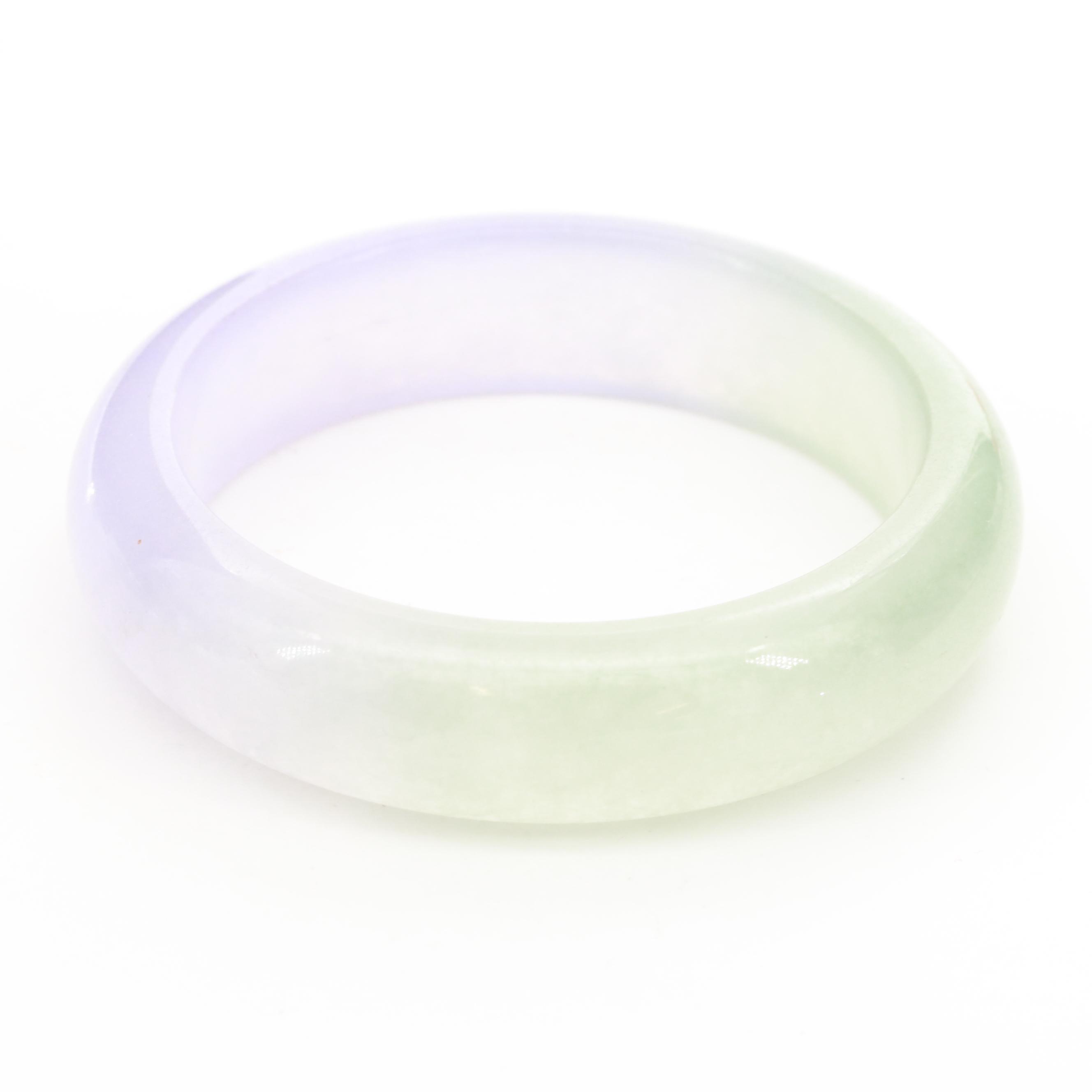 Carved Jadeite Bangle Bracelet