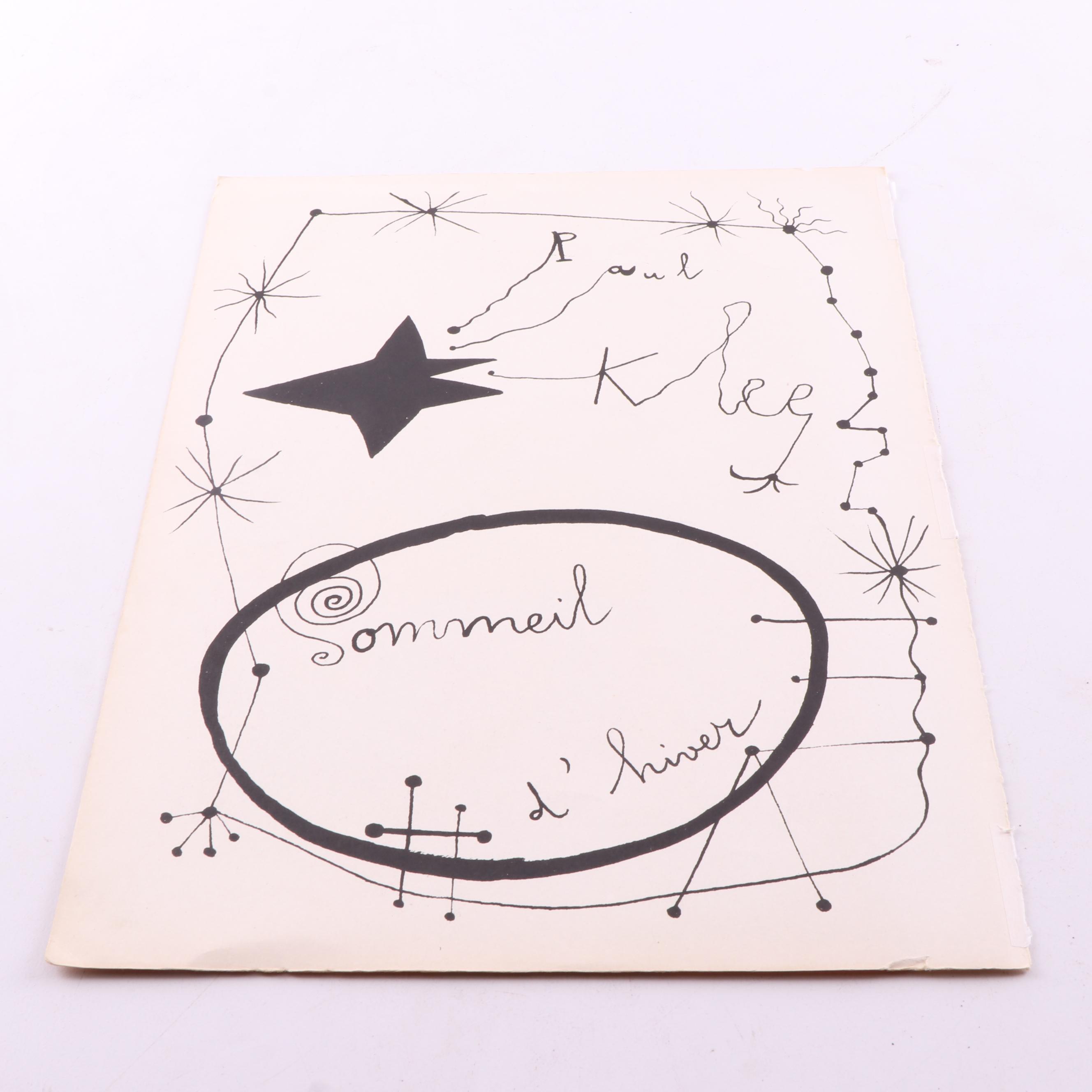 Color Lithograph after Paul Klee "Sommeil d'hiver" (Hibernation)