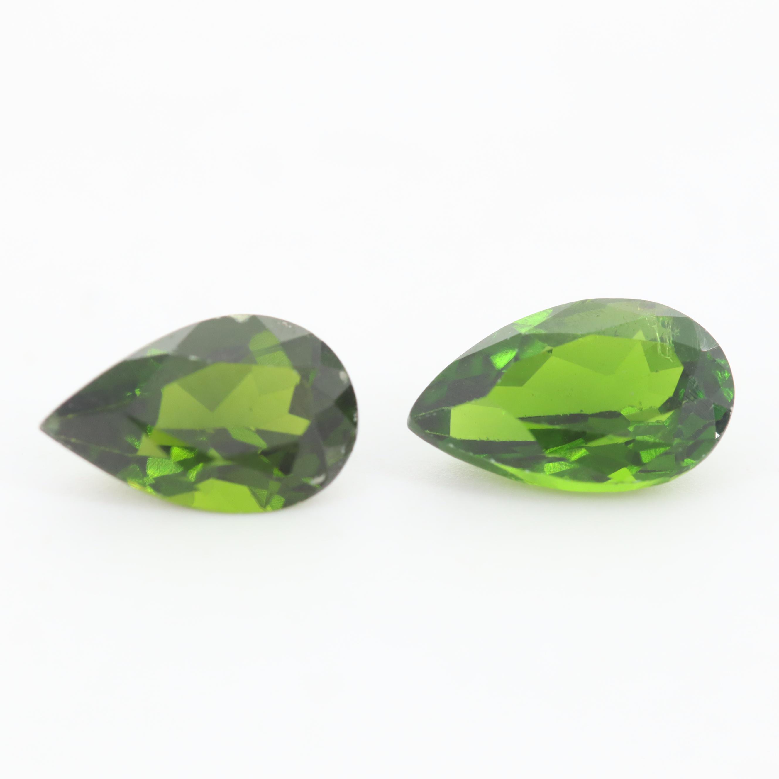 Loose 4.02 CTW Chrome Diopside Stones