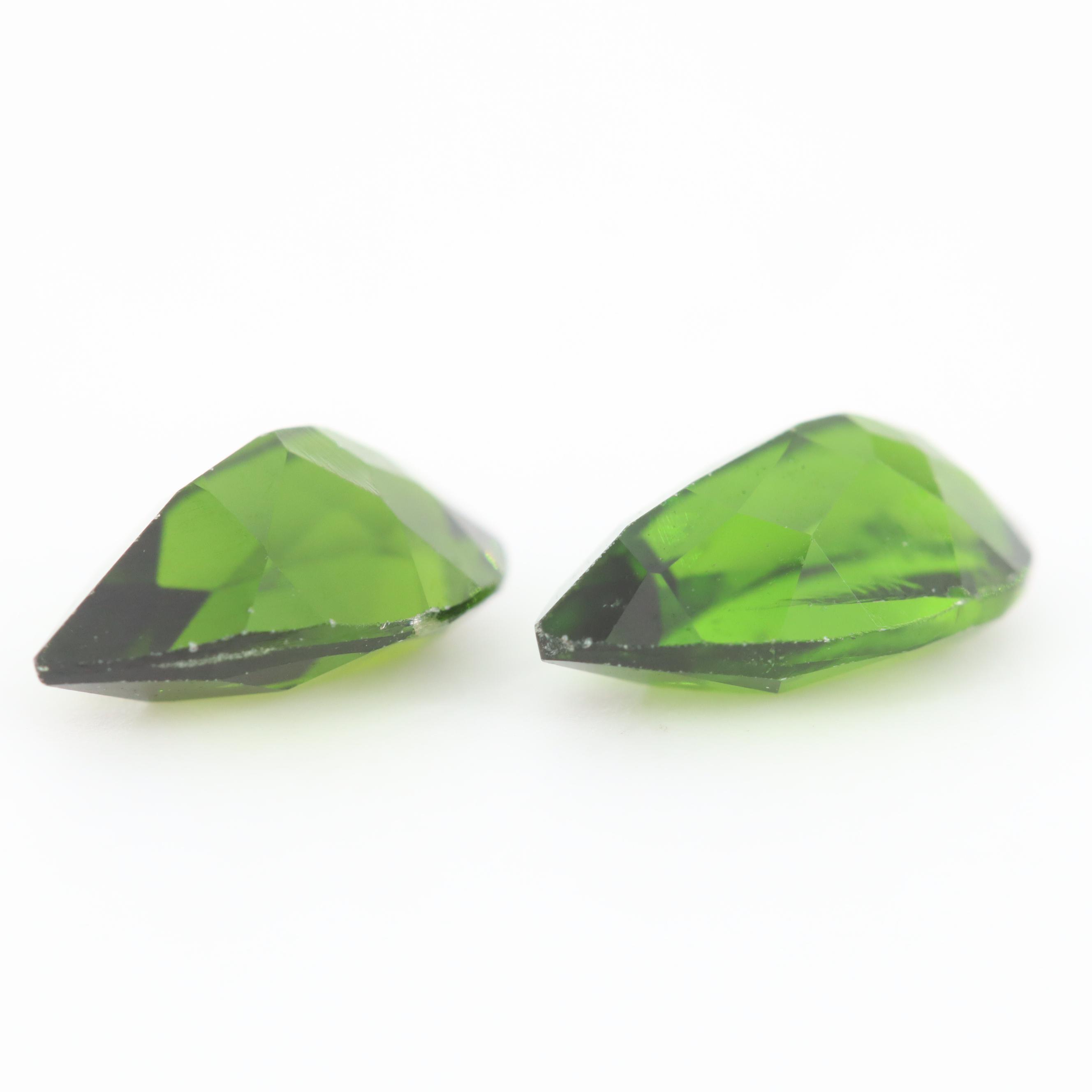 Loose 4.02 CTW Chrome Diopside Stones