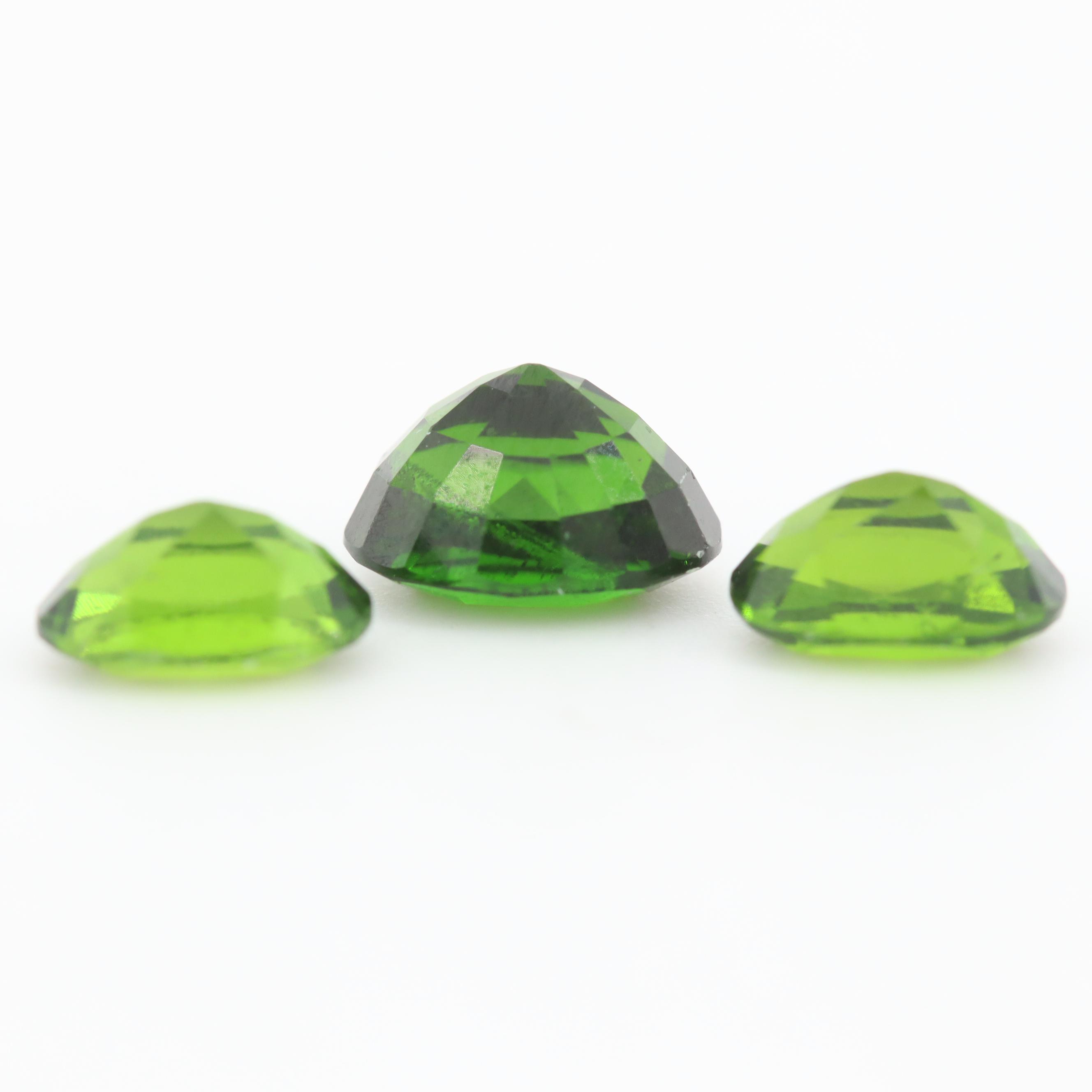 Loose 4.02 CTW Chrome Diopside Stones