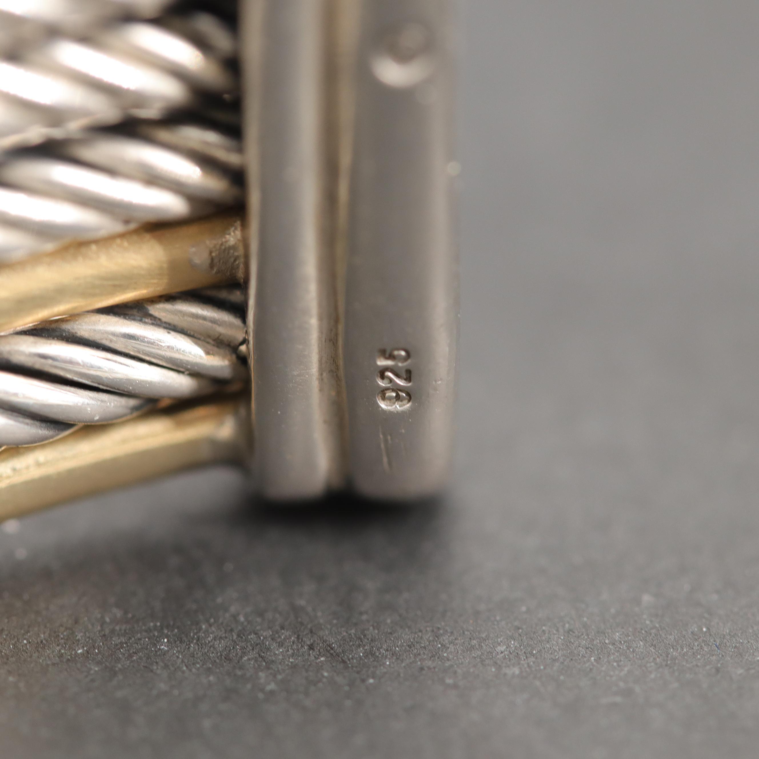 David Yurman Sterling Silver Crossover Cuff Bracelet