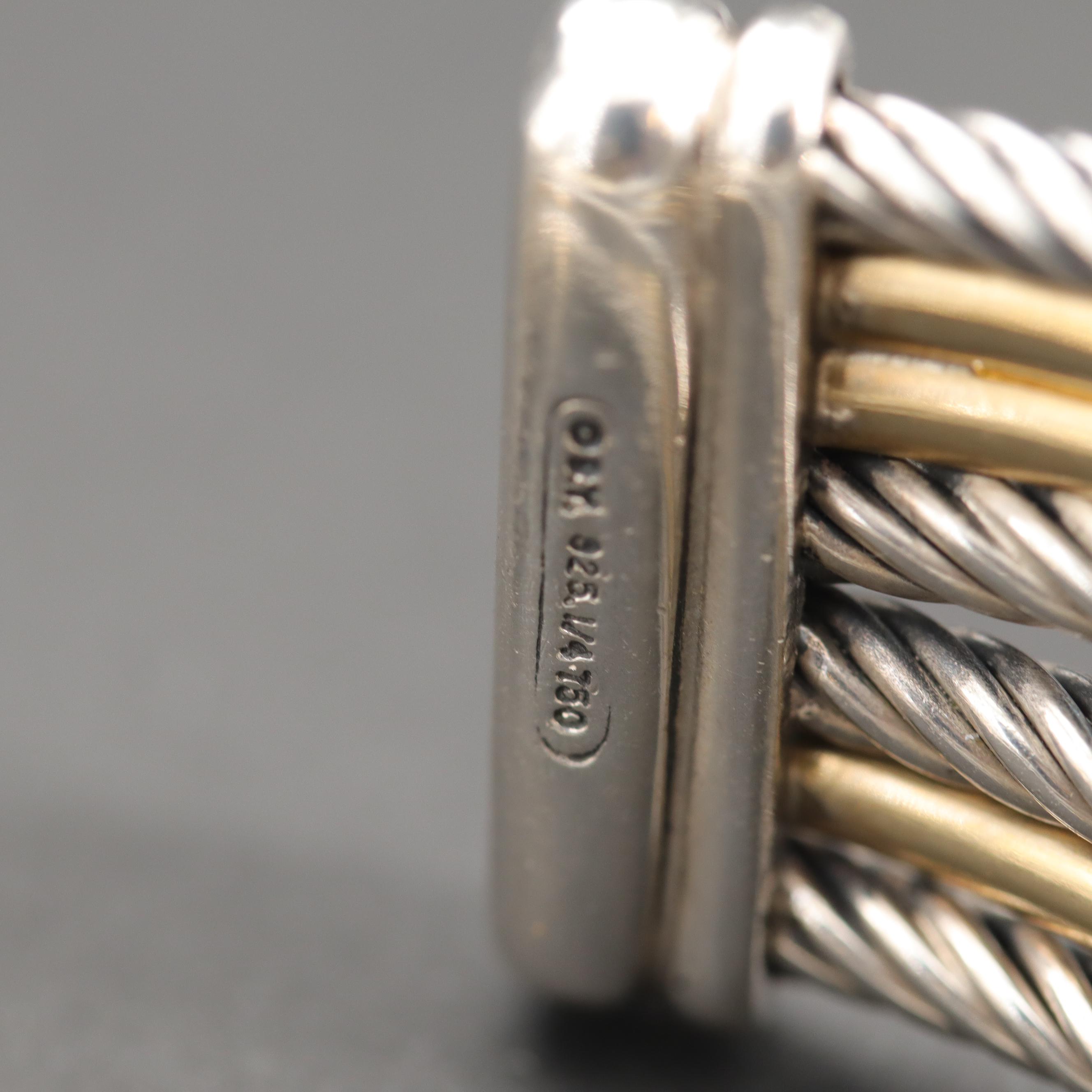 David Yurman Sterling Silver Crossover Cuff Bracelet