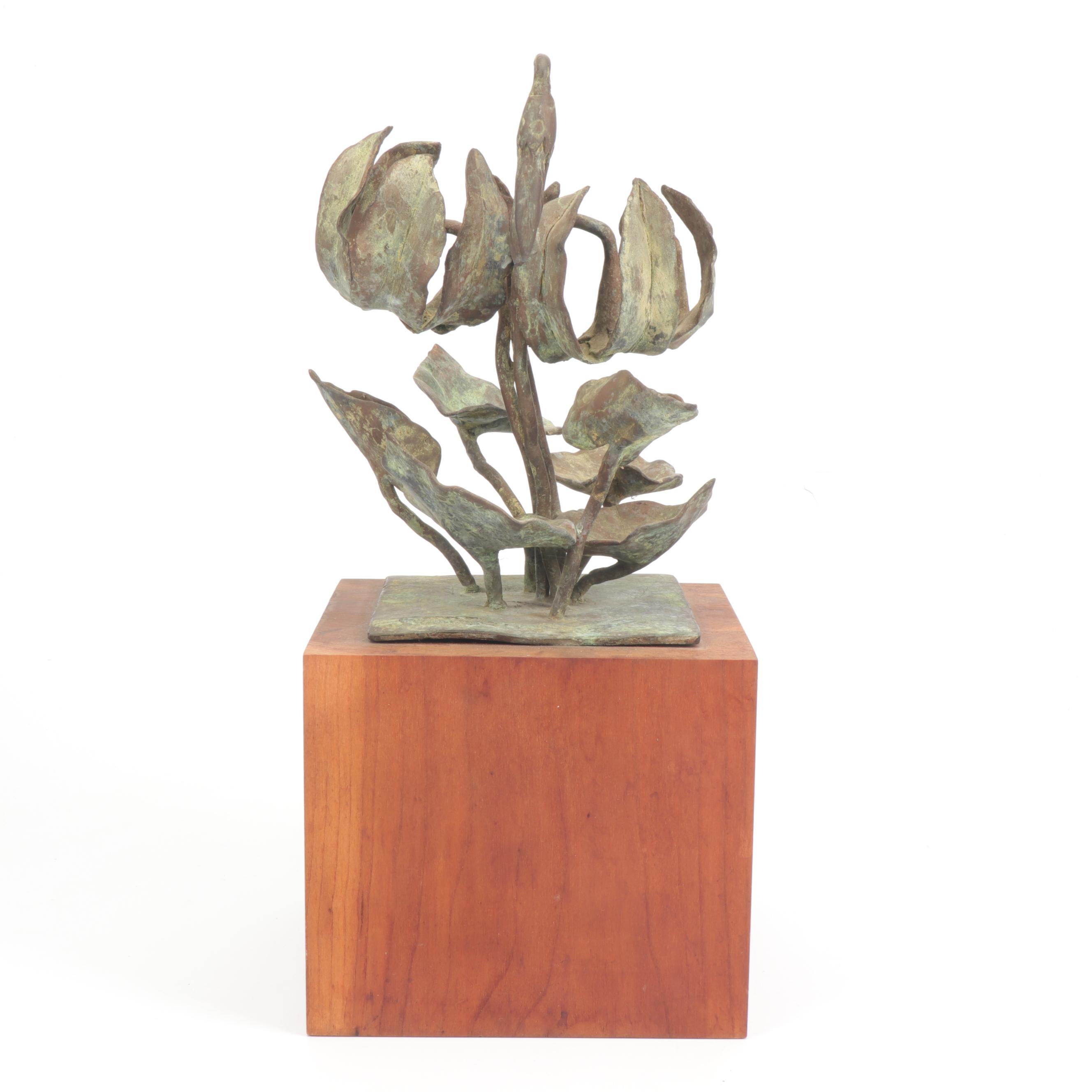 James E. Pearson Bronze Scuplture "Cyclamen"