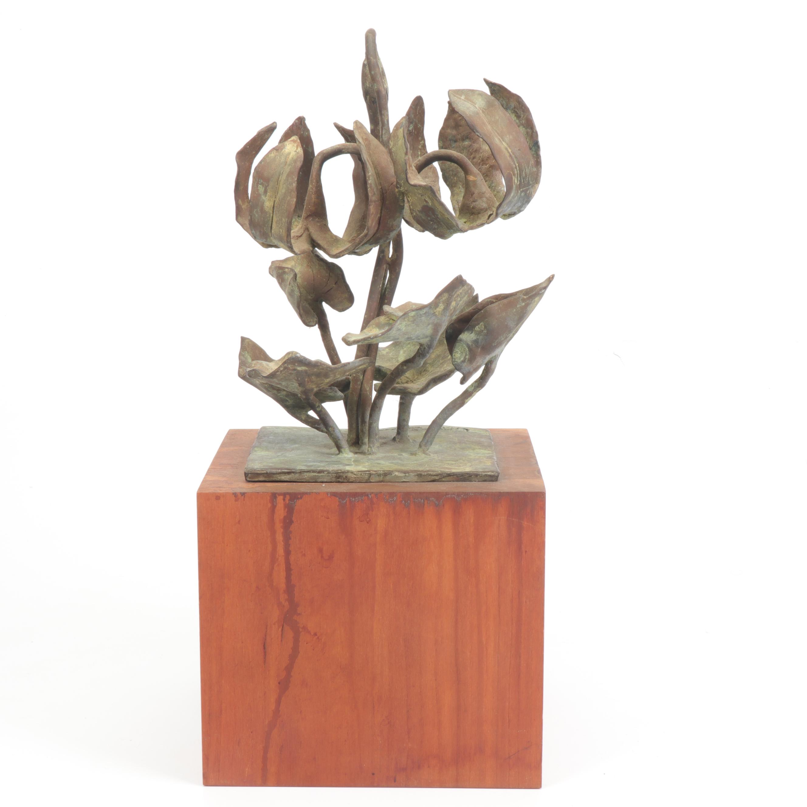James E. Pearson Bronze Scuplture "Cyclamen"
