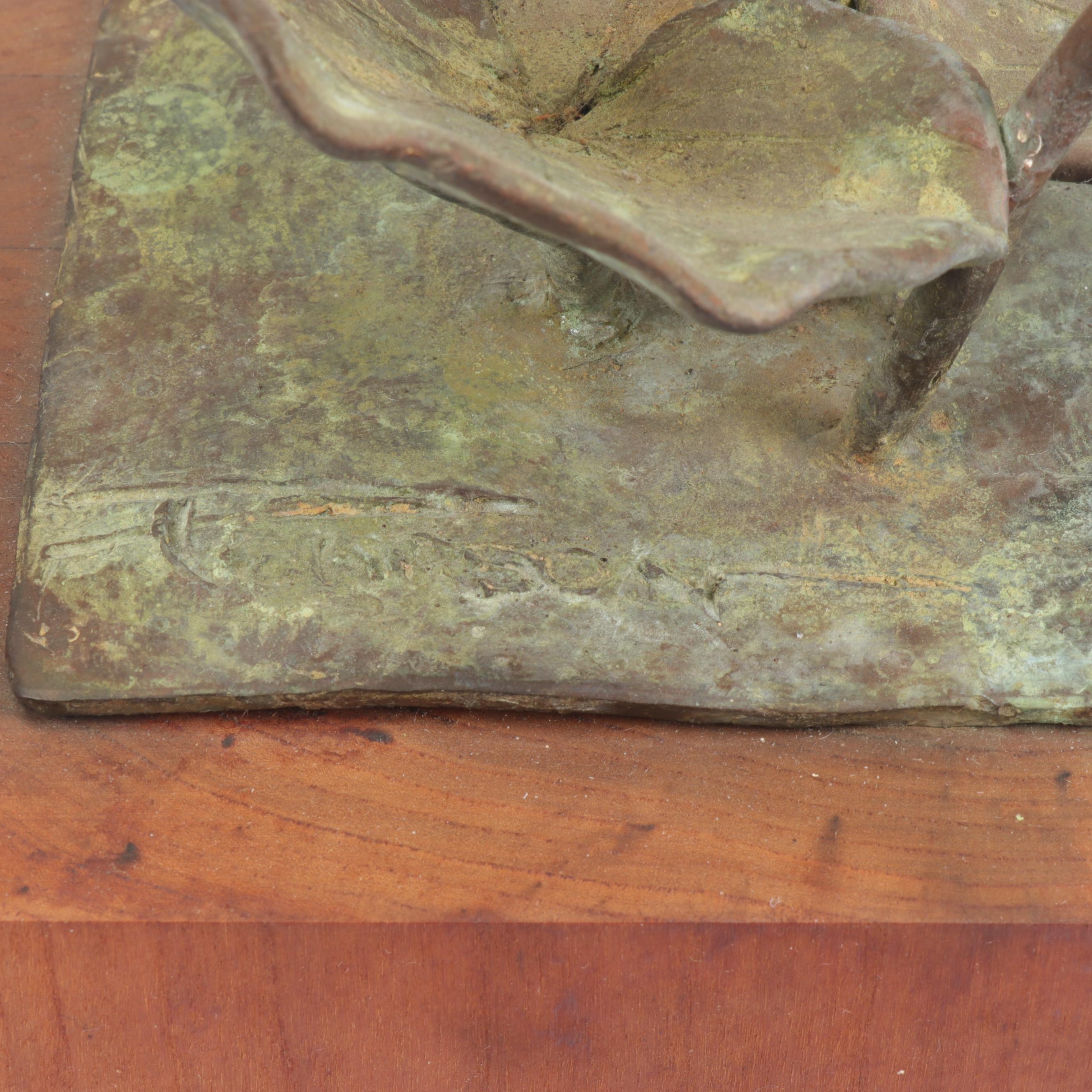 James E. Pearson Bronze Scuplture "Cyclamen"