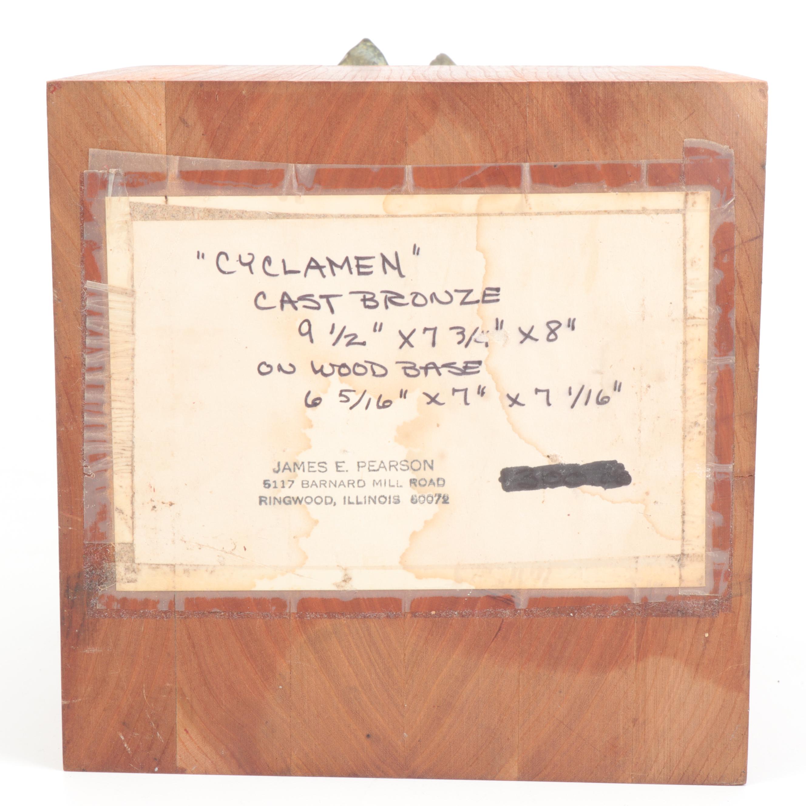 James E. Pearson Bronze Scuplture "Cyclamen"