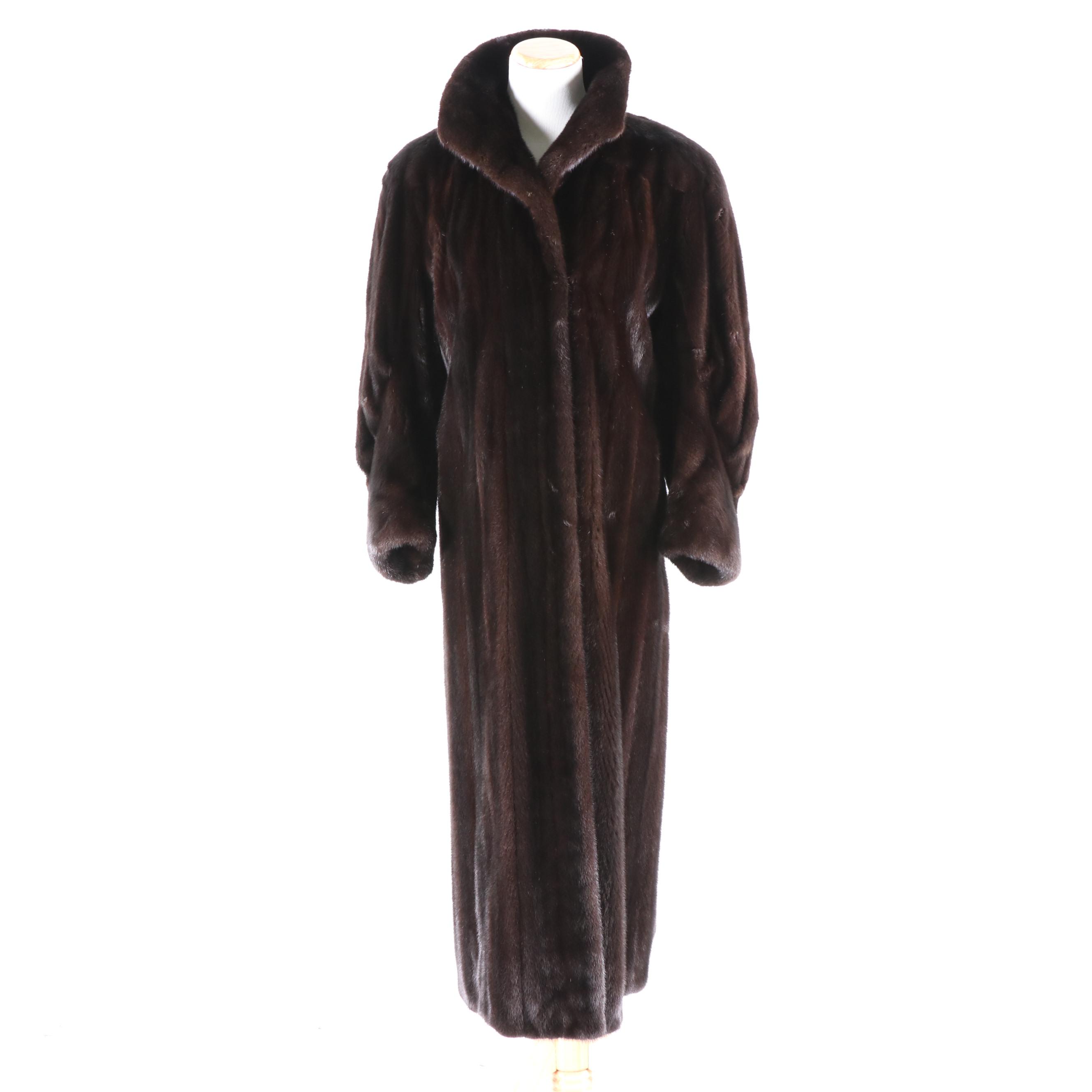 THE AMERICAN FUR AWARDS 毛皮 ミンク セミロング 4星 毛並み美品▽アメリカンウルトラ ファーアワード4つ星 MINK