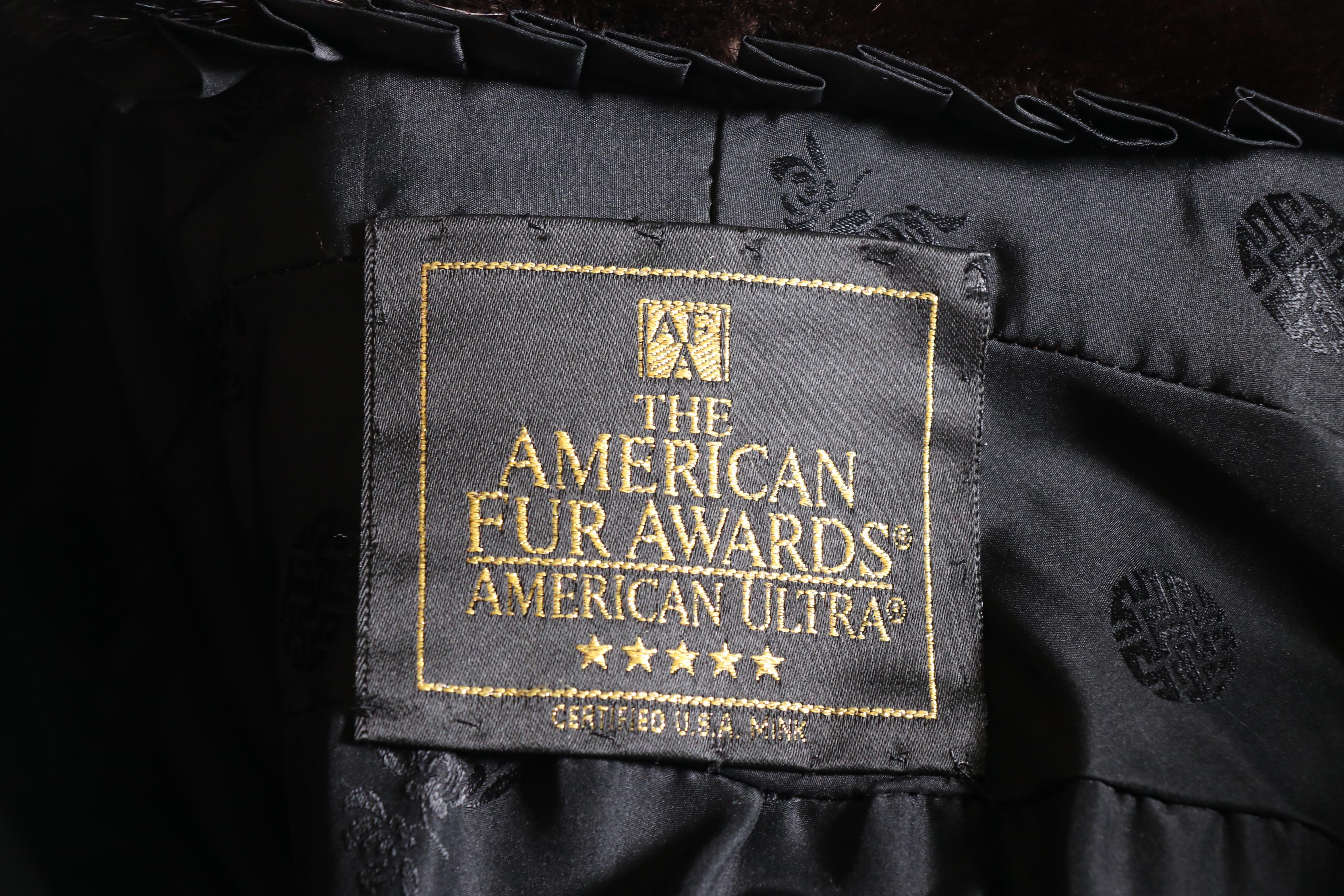 The American Fur Awards American Ultra Mink Fur Full-Length Coat